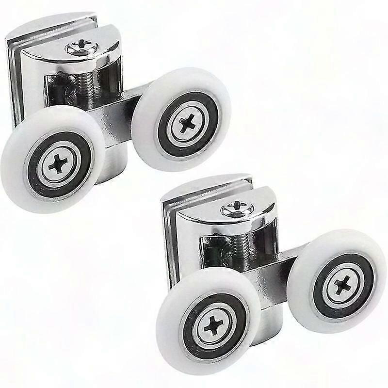 23MM 2Pcs Double Shower Rollers for Bottom Shower Door Replacement Wheel