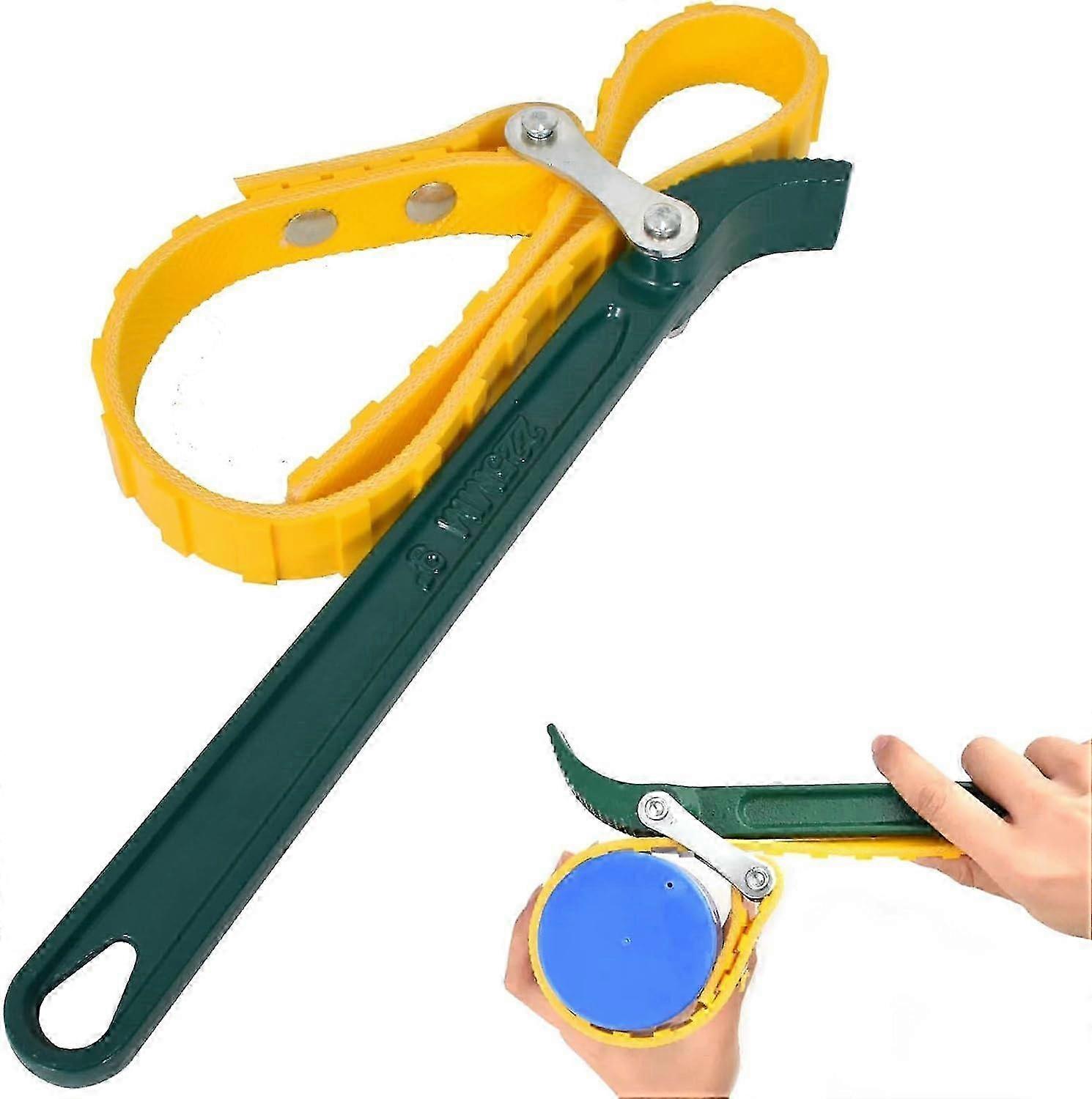 9" Strap Wrench, Adjustable Strap Wrench, Multi-Function Oil Filter Wrench, for Water Filters and Softeners Car Repair Can Oil Filter Engine Oil Drain