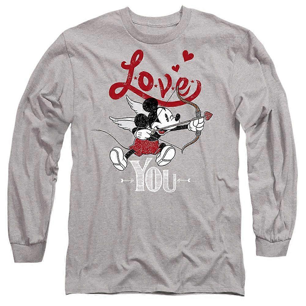 Mickey Mouse Cupid Love You Valentine Day Long Sleeve T-Shirt TTXX0504
