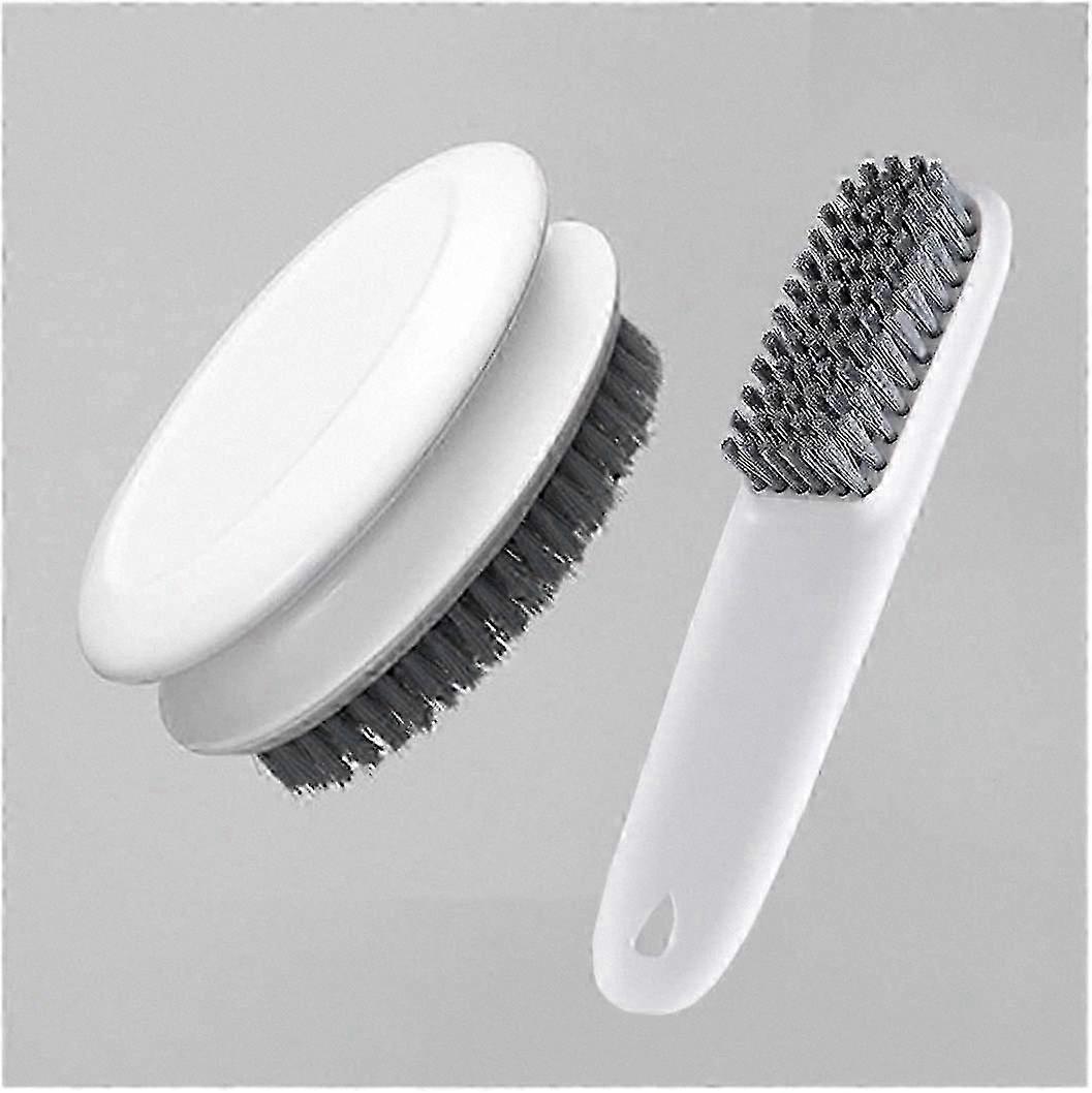 White Double-Pack Laundry Cleaning Brushes for Household Use hwy
