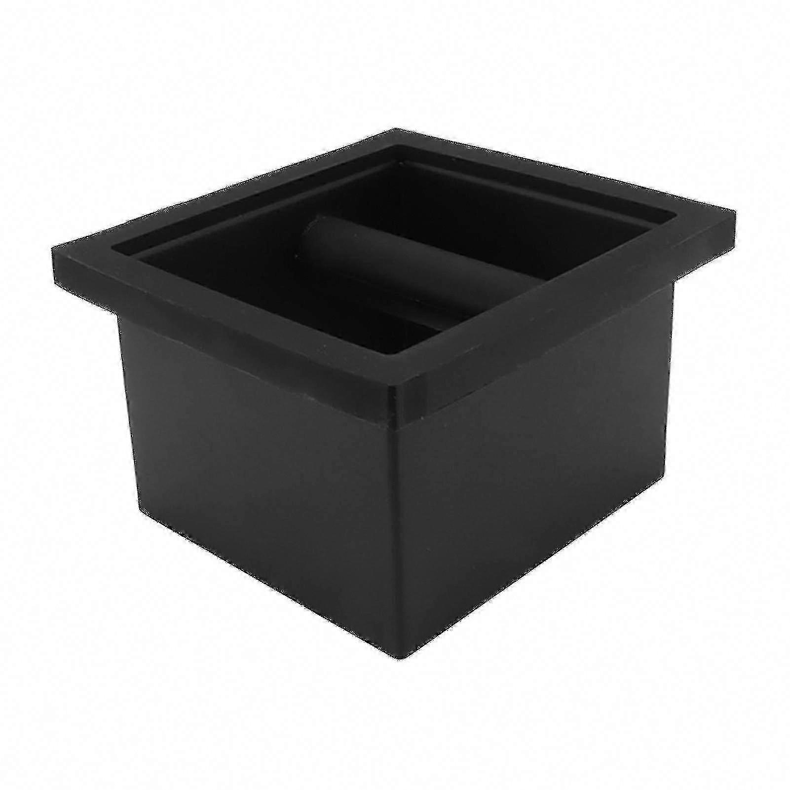 Stainless Steel Built-In Coffee Ground Knock Box Chute, Bottomless Slag Bucket for Home Desktop Use