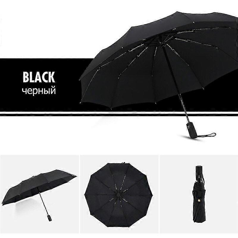 Windproof Double Automatic Folding Umbrella Female Male Ten Bone Ca...