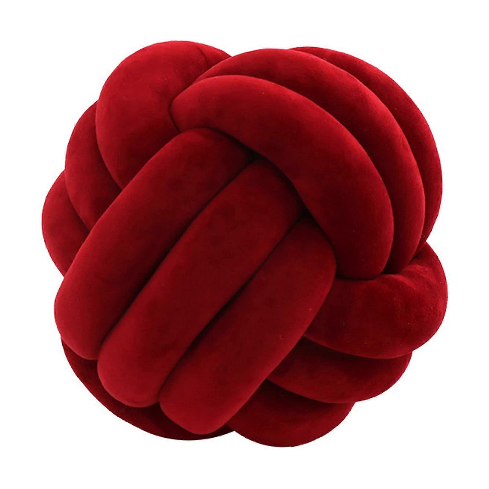 Knot Pillow Decorative Cushion Short Plush Knot Ball Pillow Modern Lumbar Throw Pillows 27 Centimeter Model A3 A28