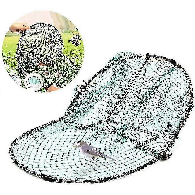 Bird Pigeon Trap for Garden Protection, Humane and Safe Capture 20Cm Polyethylene Mesh Regular Steel Wire, Easy Assembly, 1PC