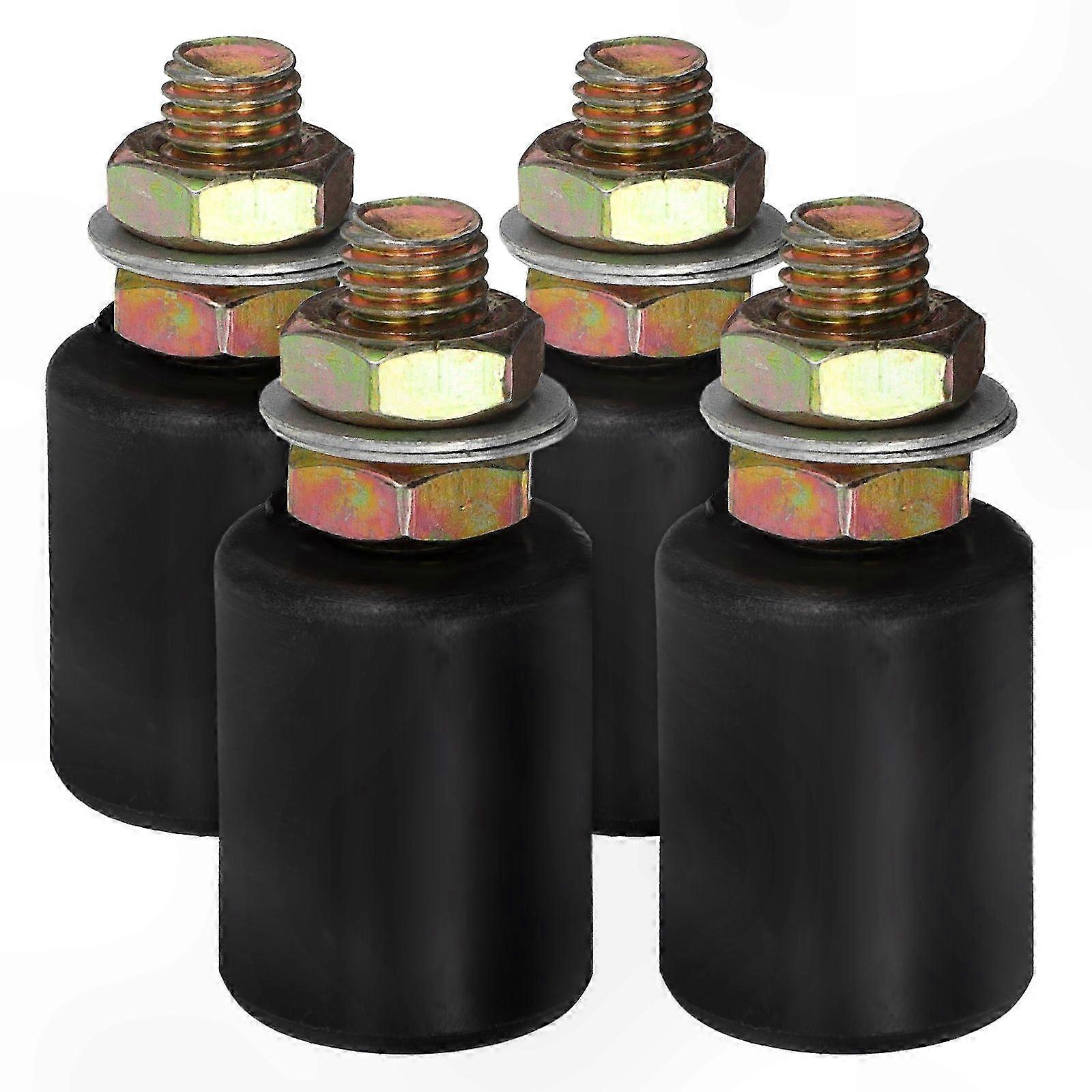 Replacement Nylon Rollers with Guiding Rails for Sliding Gates - 4 Pack Wheel Pulley System