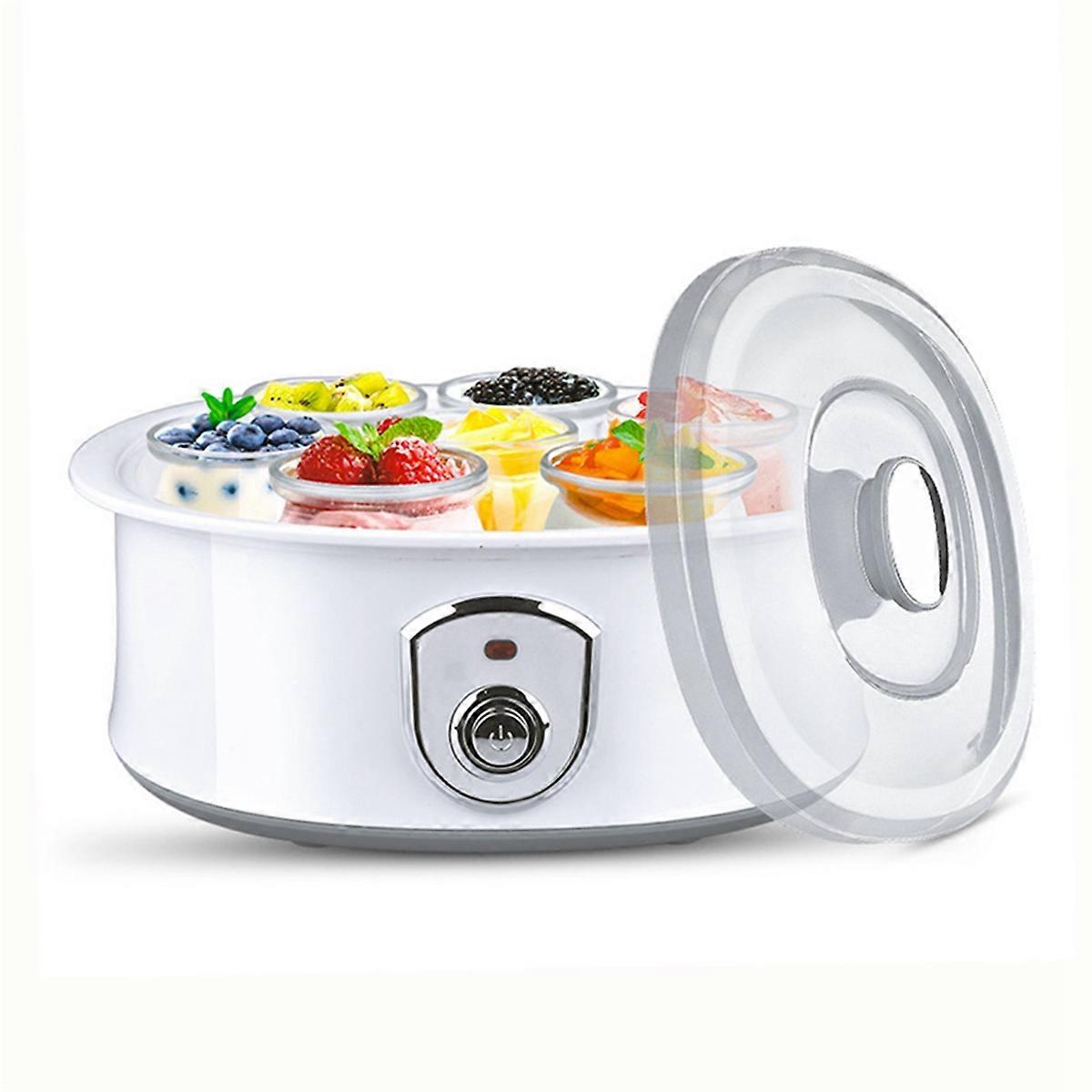 Automatic Yogurt Maker with 7 Glass Jars Electric Yogurt Maker Enzyme Fermenter Natto Rice Wine Ferment Machine UK Plug