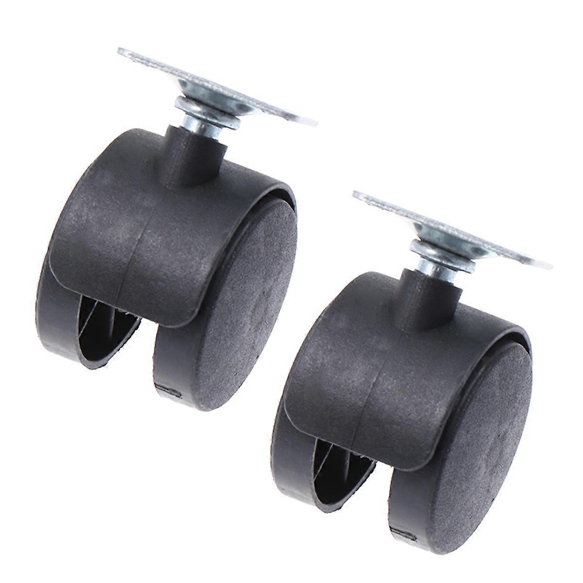 Heavy Duty Swivel Caster Wheels with Brake for Furniture Use Made of PP Nylon Black 1 5 Inch