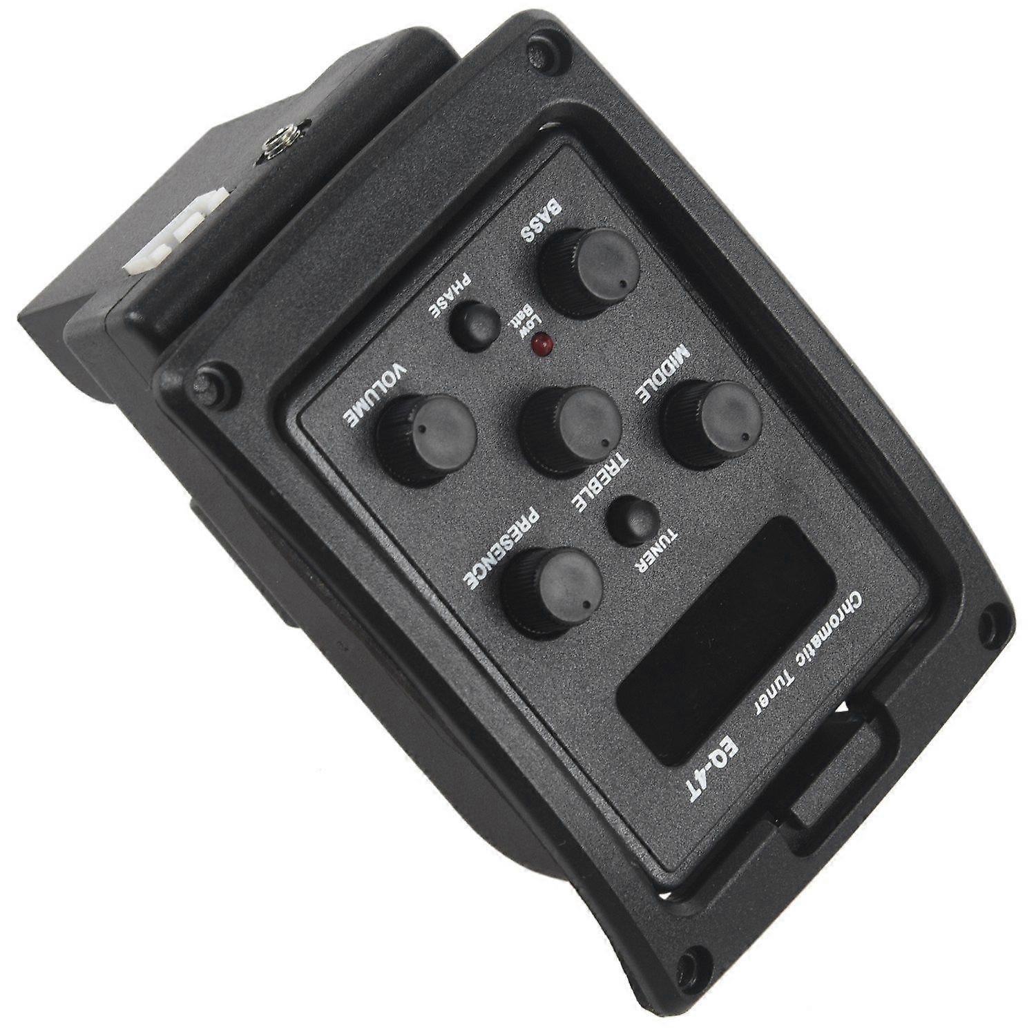 EQ-4T 4 Band EQ Preamp with for Acoustic Guitar with LCD and Volume Control Electric Guitar Preampl