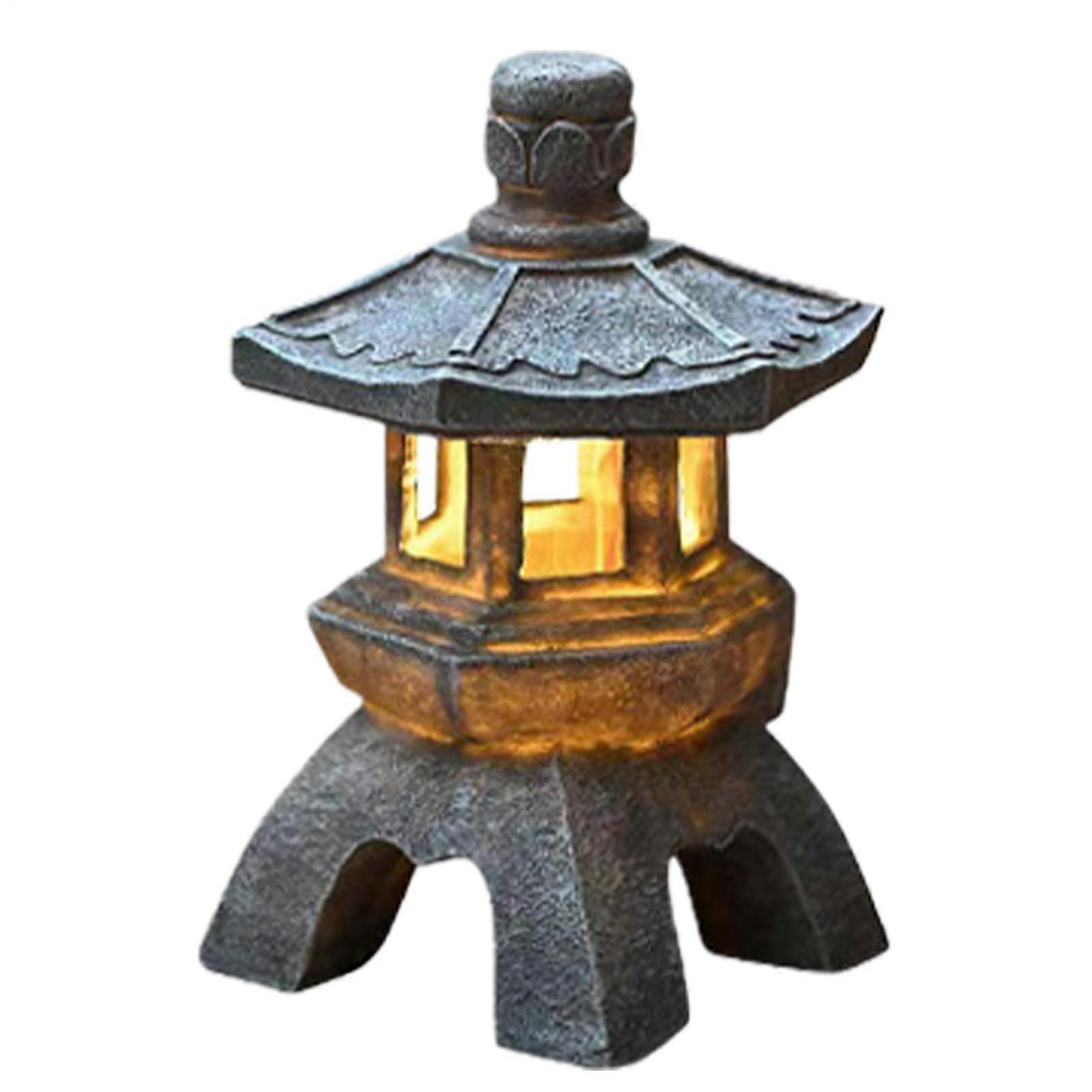 Outdoor Zen Solar Lantern N0cturne Villa Decorative Light Landscape Path Lamp Solar LED Lights Palace Design Lamp Domed Palace Lantern
