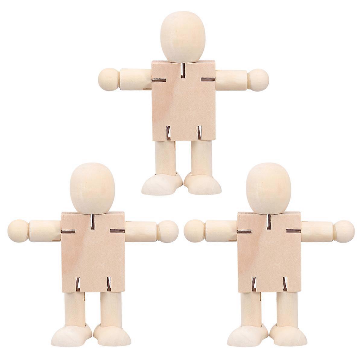 Khaki Toy Set for Kids Playing Made of Plastic with Movable Joints 3 Pcs