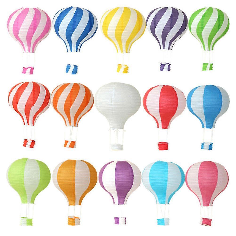 Assorted Color Paper in Hot Air Shape for Decoration Use at Parties and Weddings 6Pcs