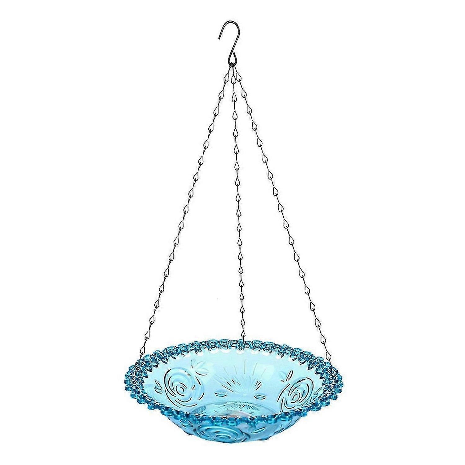 Bird Flower Shaped Hanging Bird Feeder Birdbath B