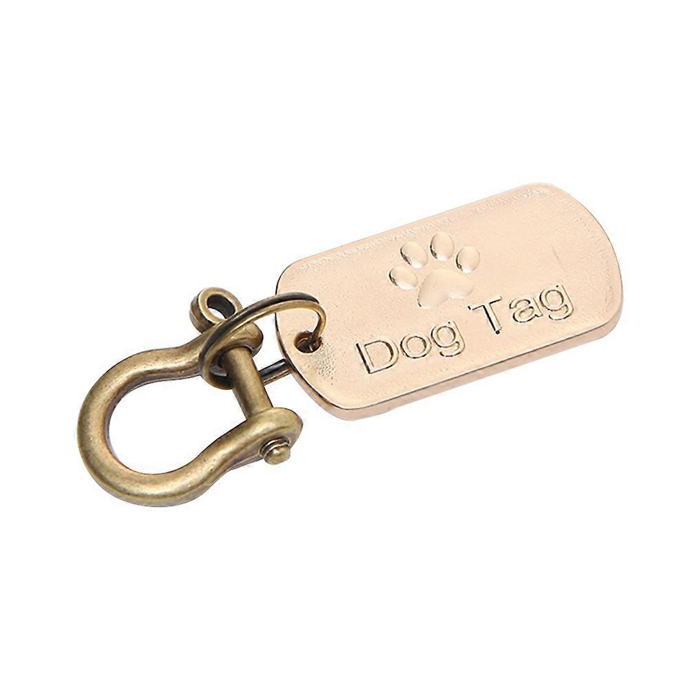 Golden Stainless Steel Pet Dog Id Tags for Decor 4Pcs Creative Set