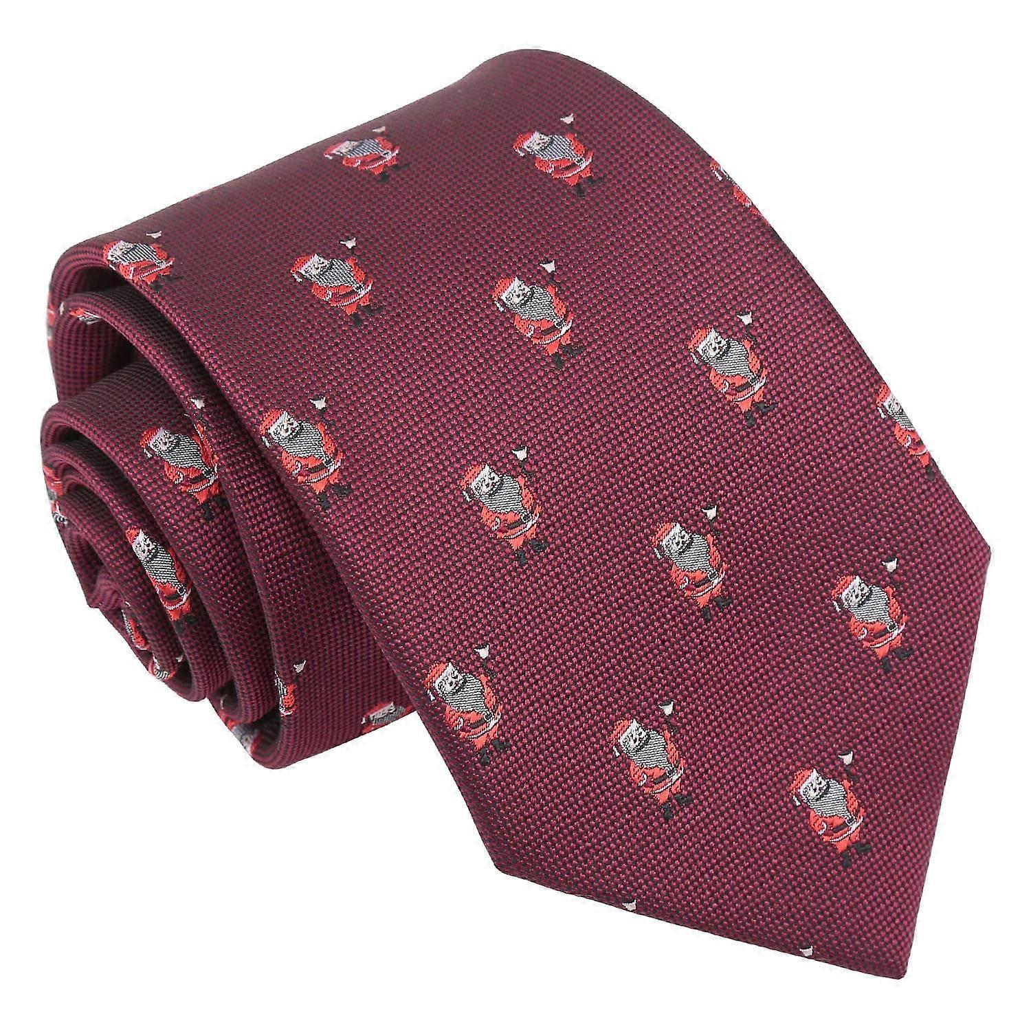 Burgundy Santa Claus Tie