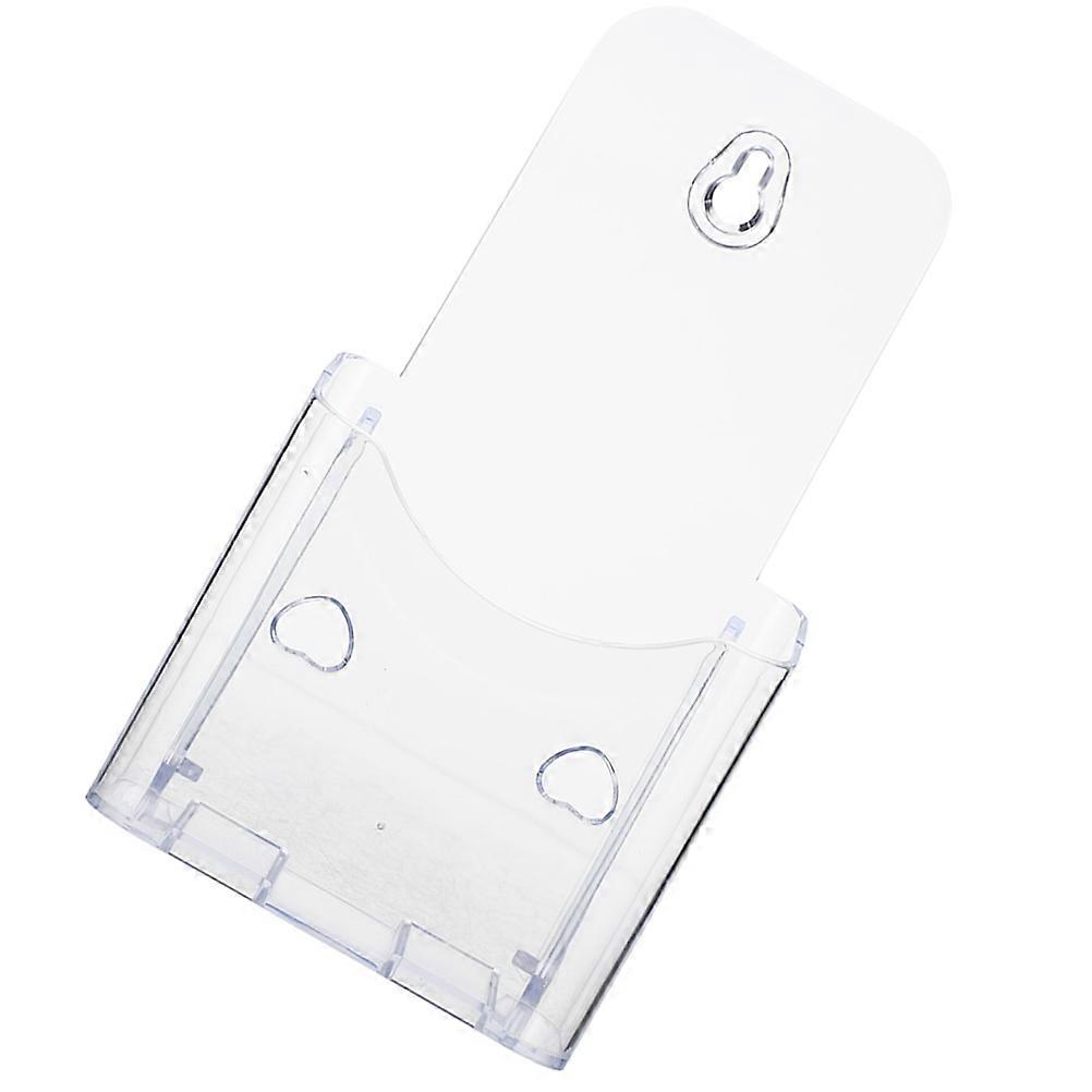 Wall Mounted Acrylic Transparent Document Holder for Storage File Rack 4Pcs