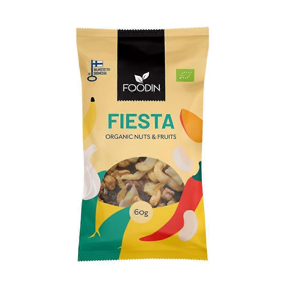 Foodin Organic Nuts & Fruits Fiesta 60g - 8 Pack