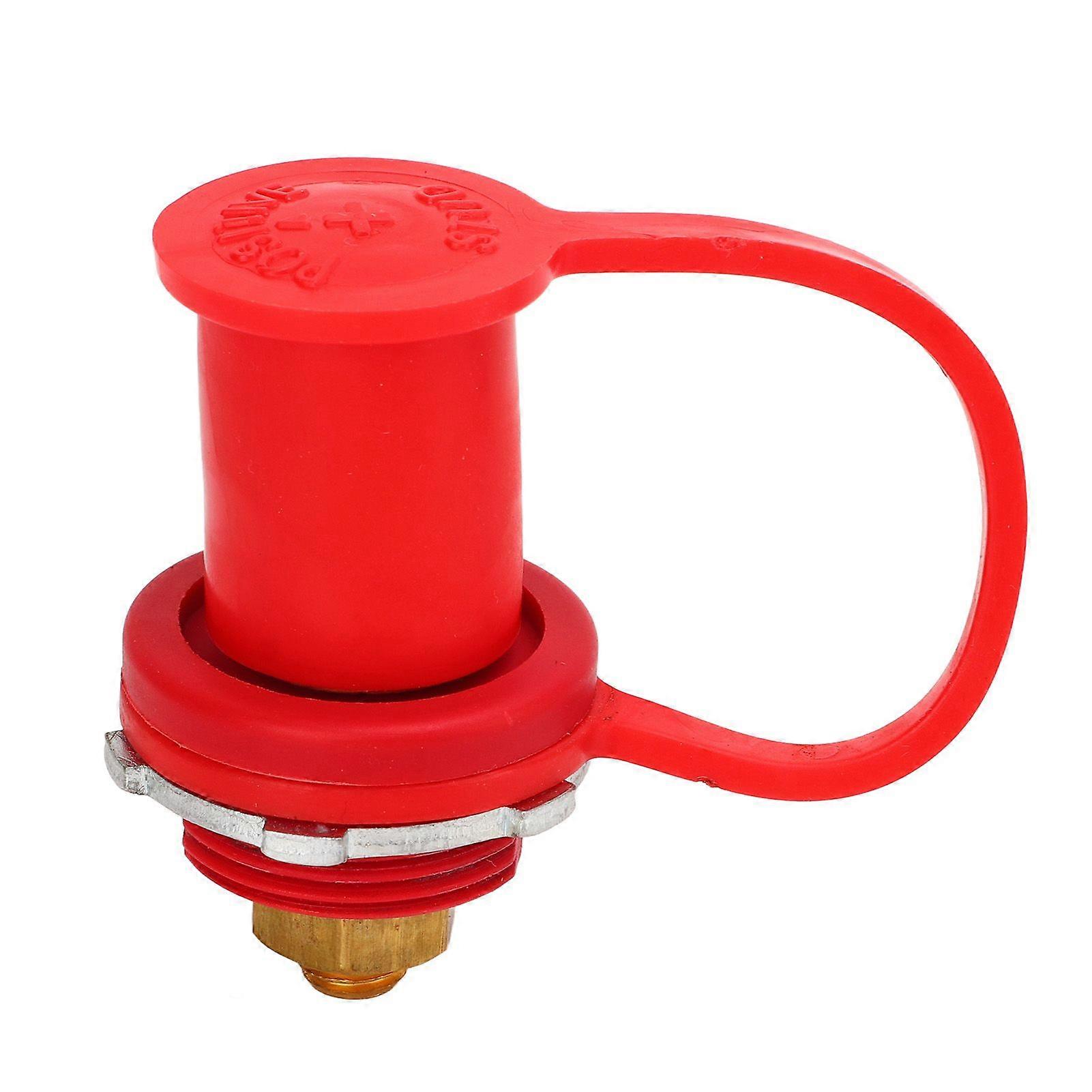 Battery Terminal Color Coded 250A 3/8in Battery Terminal Stud Connector with Cap for Cars RVs Boats Red (Positive)