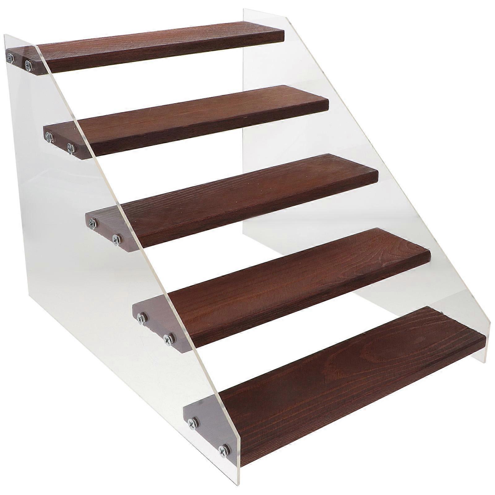 Nursery Floating Shelves Acrylic Wood Display Stand Christmas Home Decoration Multi Material Storage 1 Set