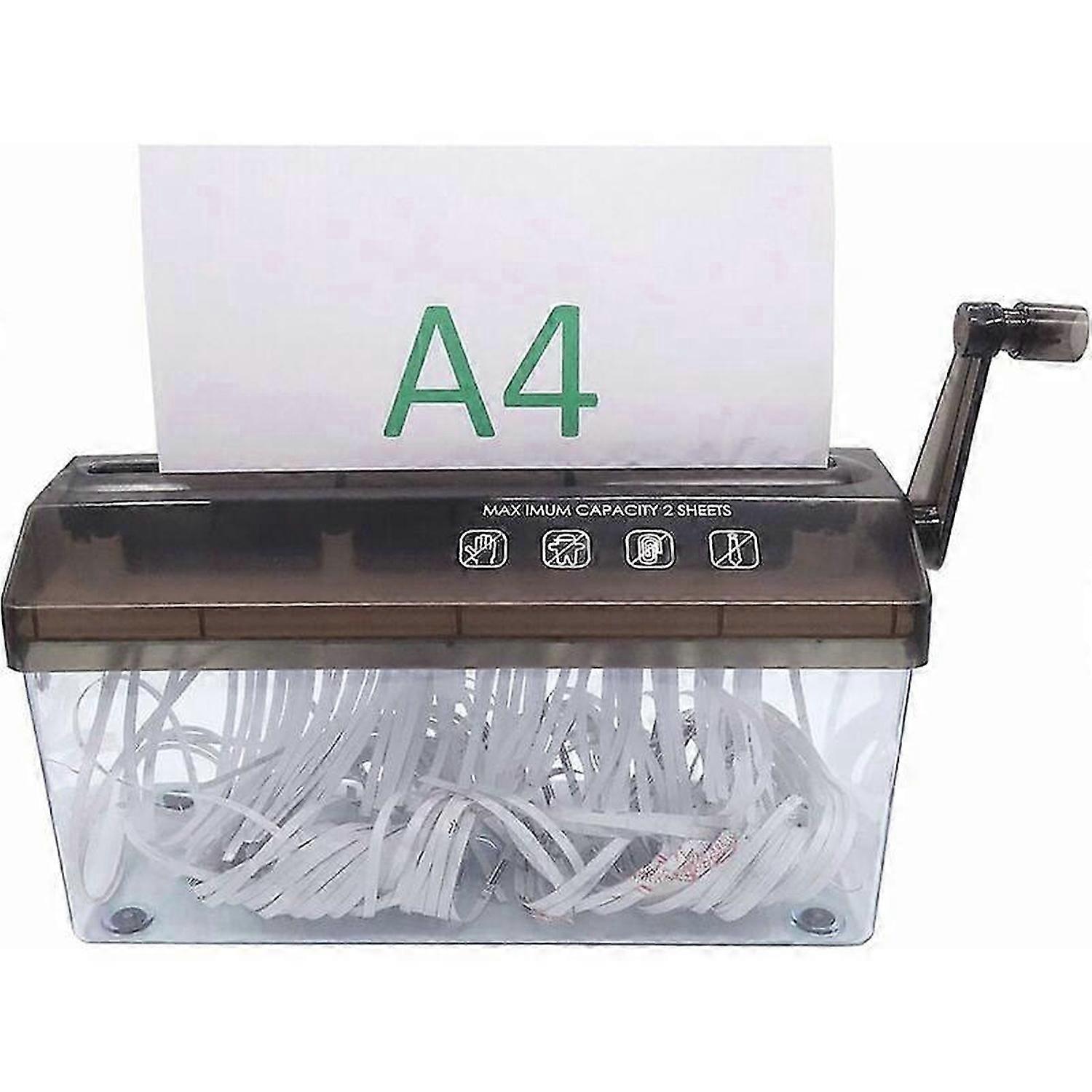 Shredder for A4 Paper, Manual Document Destroyer for Office, School, Home, Portable Shredder for Paper and Documents