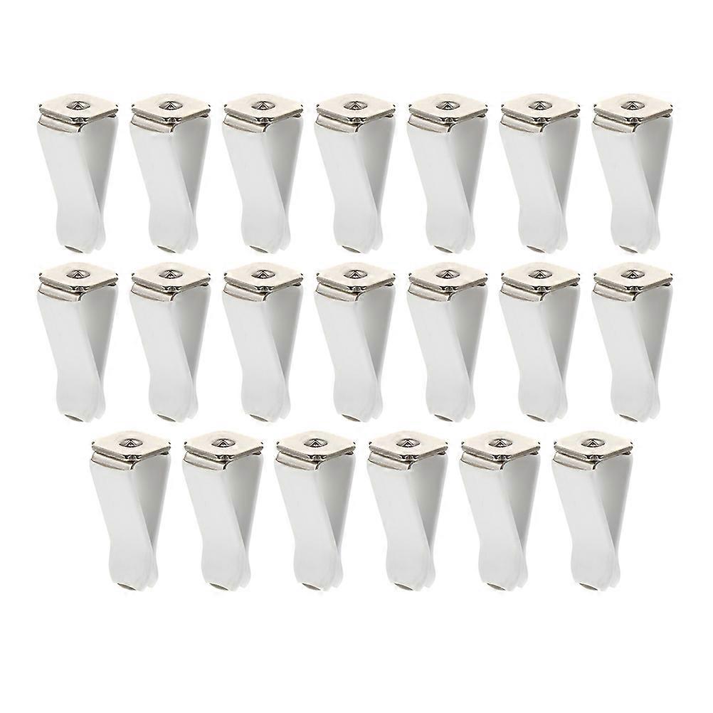 Car Air Vent Clips Square Head for Conditioner 20Pcs White