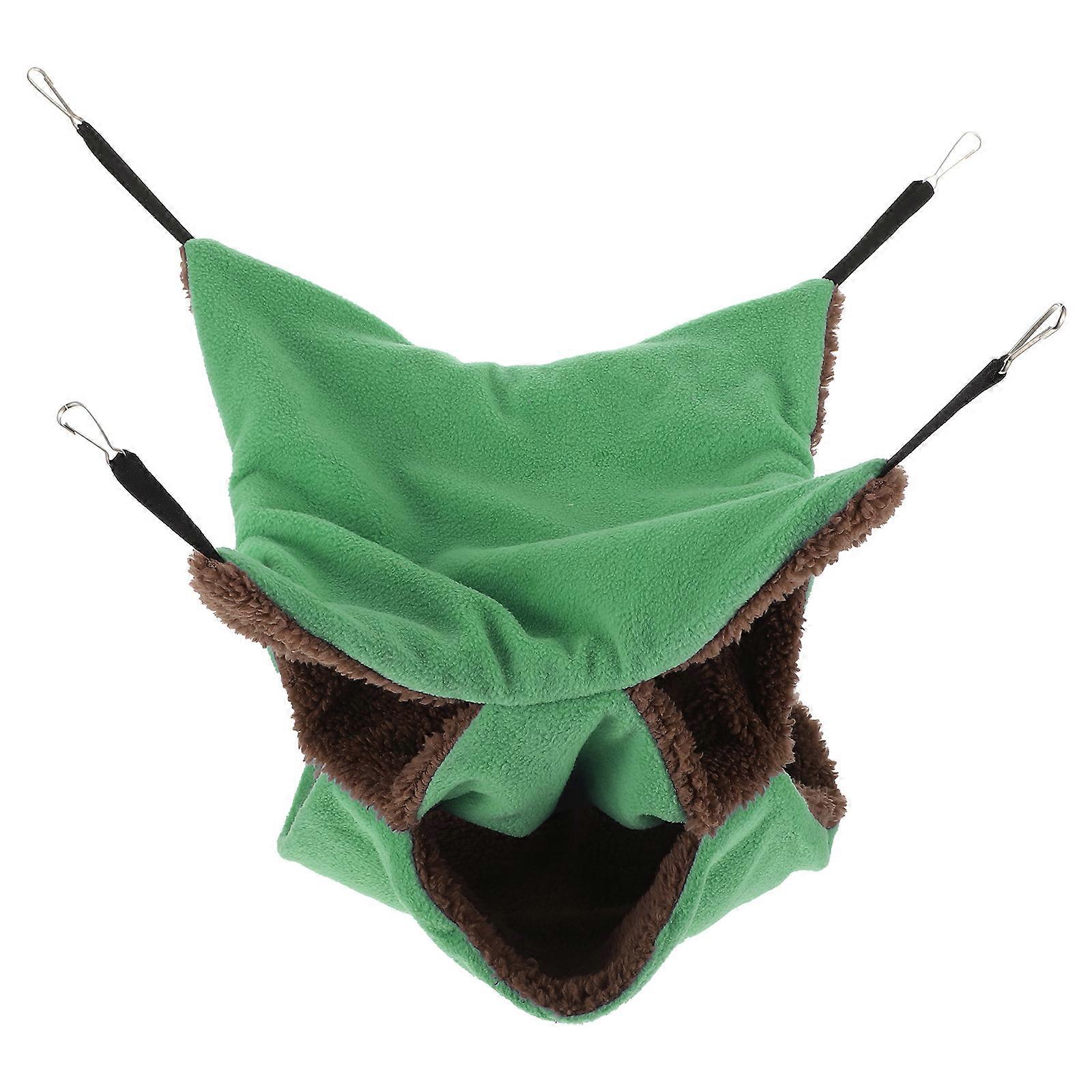 Green Hamster Hammock Three-Layer Hanging Nest Pet Resting