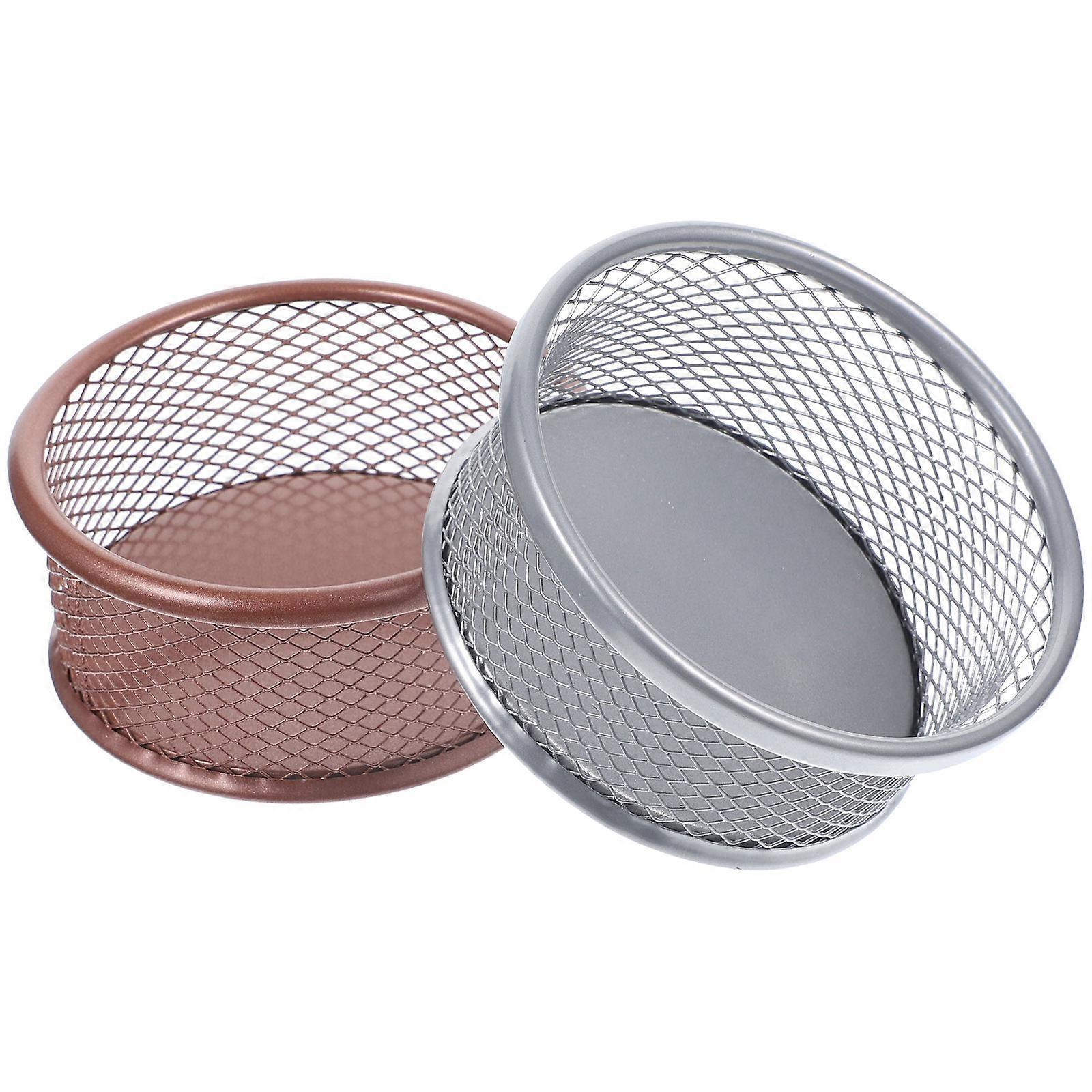 Paper Clip Holders Metal Mesh Paper Clip Containers for Desk 4Pcs