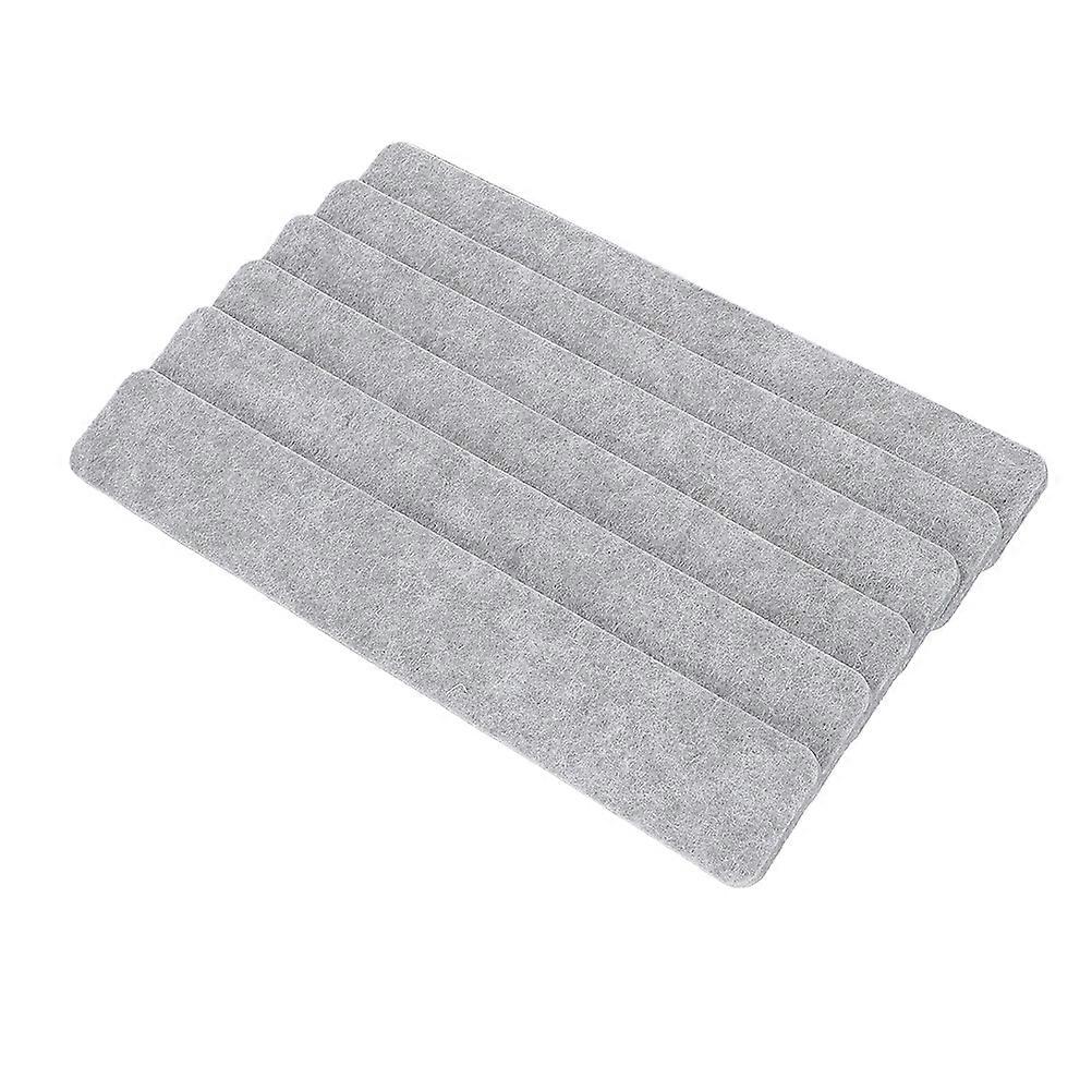 Memo Board Felt Bulletin Strip for Wall 24Pcs Self-Adhesive Light Grey Felt