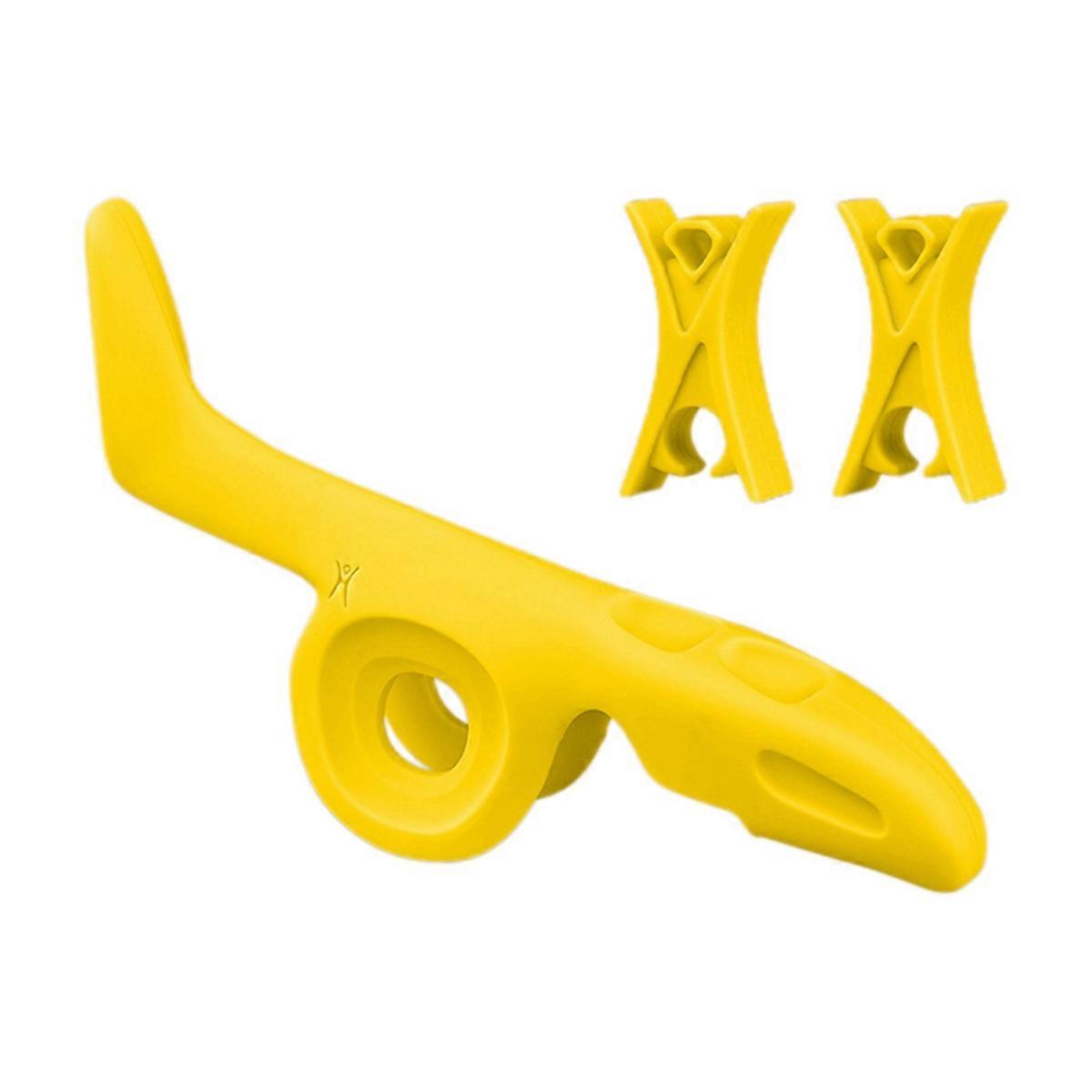 Violin bow-holding device hand bow-holding corrector straight yellow