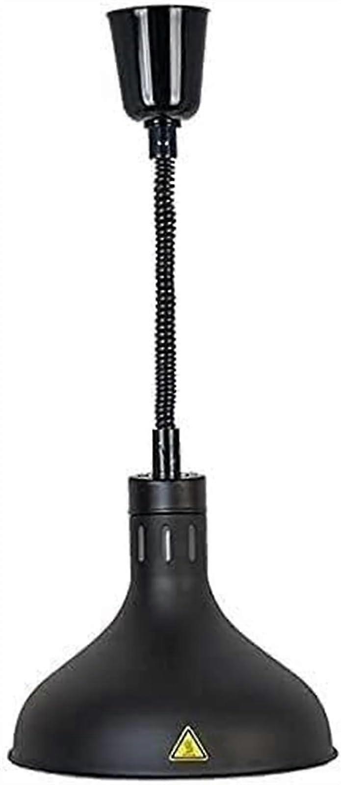Food Warmer Lamp with Telescopic Suspension, 29 Cm Large Lampshade, Adjustable Height, Commercial Food Heating Solution