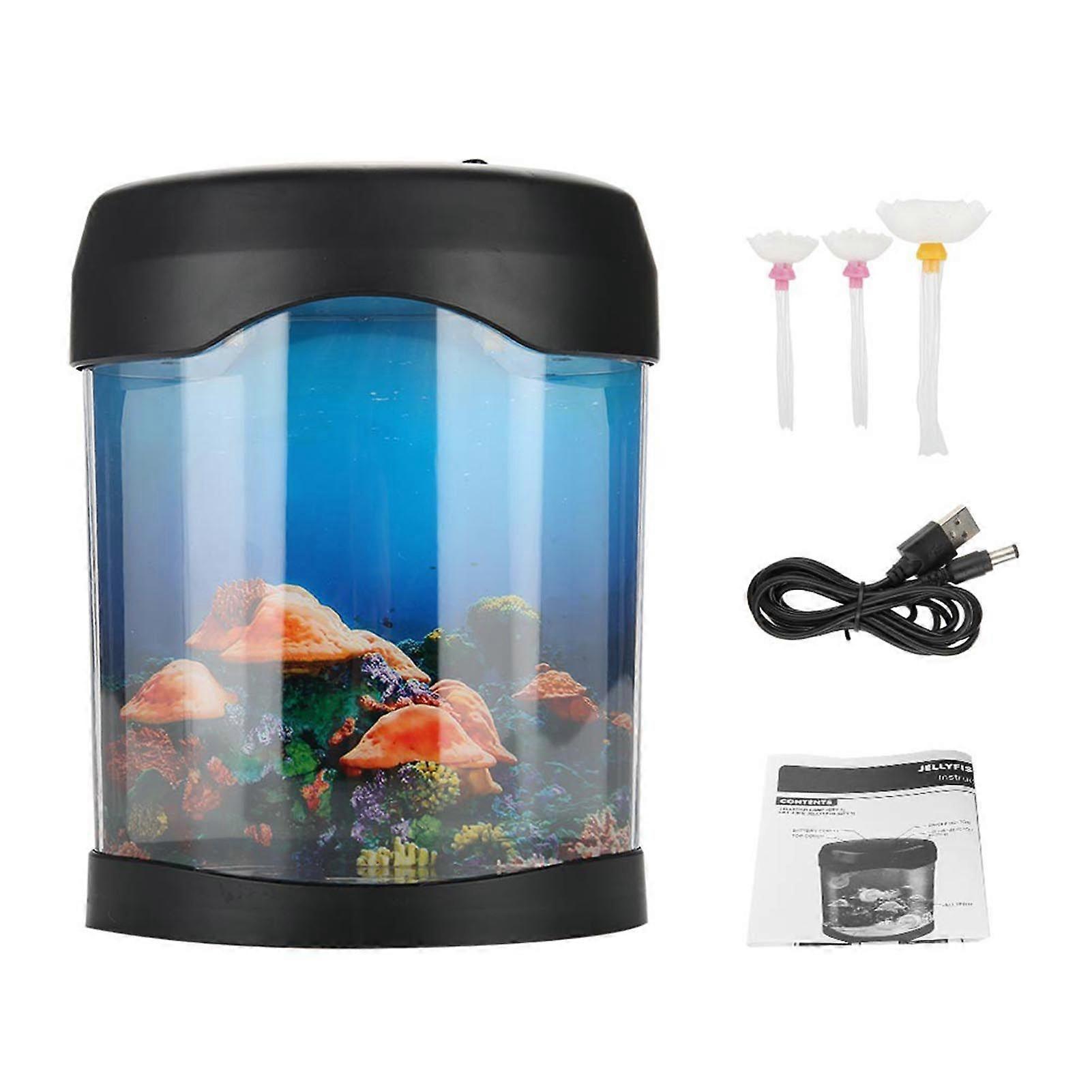 USB Aquarium Light Desk Mini Fish Tank Mood LED Lighting Color Changing Night Lamp