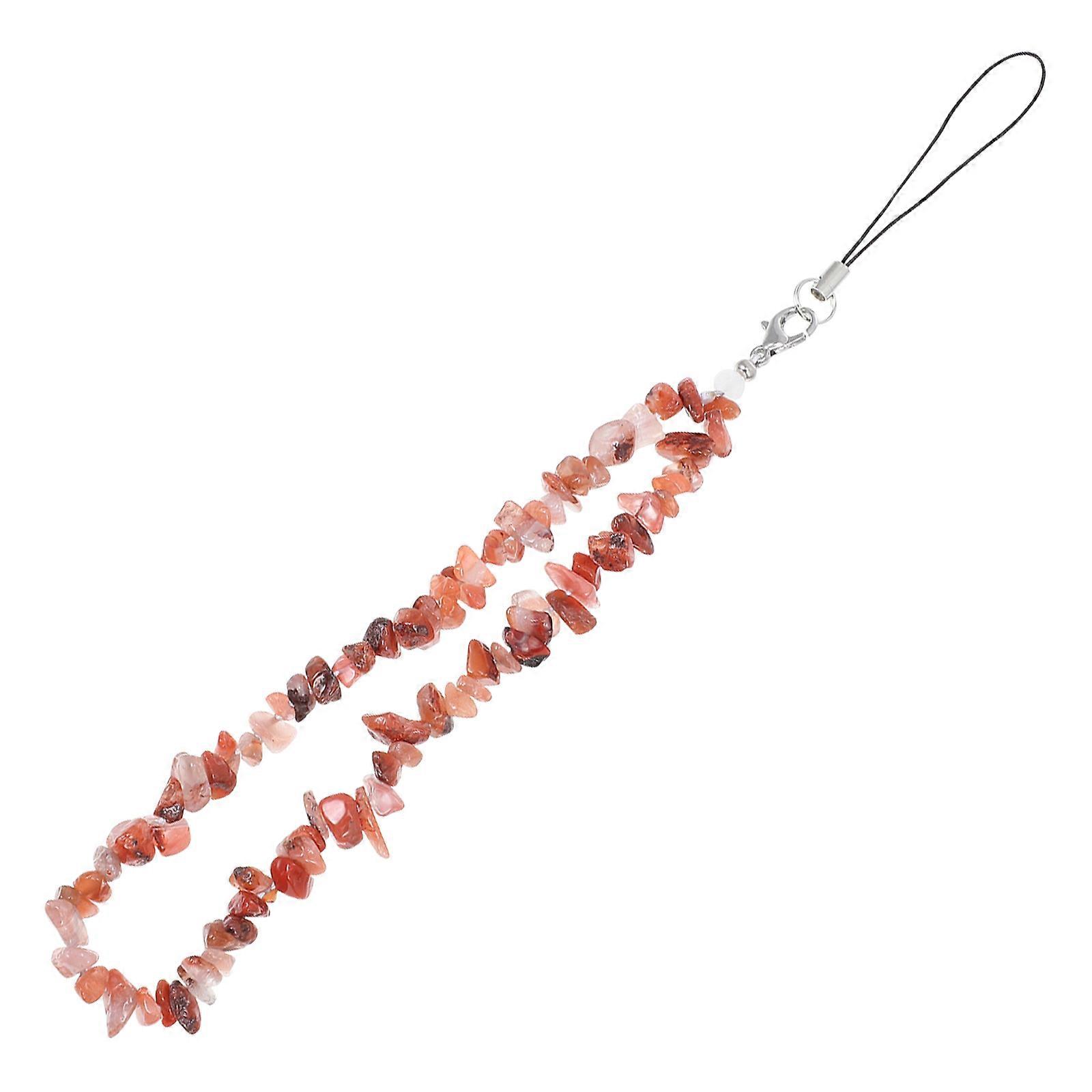Stylish Red Crystal Phone Lanyard for Phone Decor 2Pcs Set
