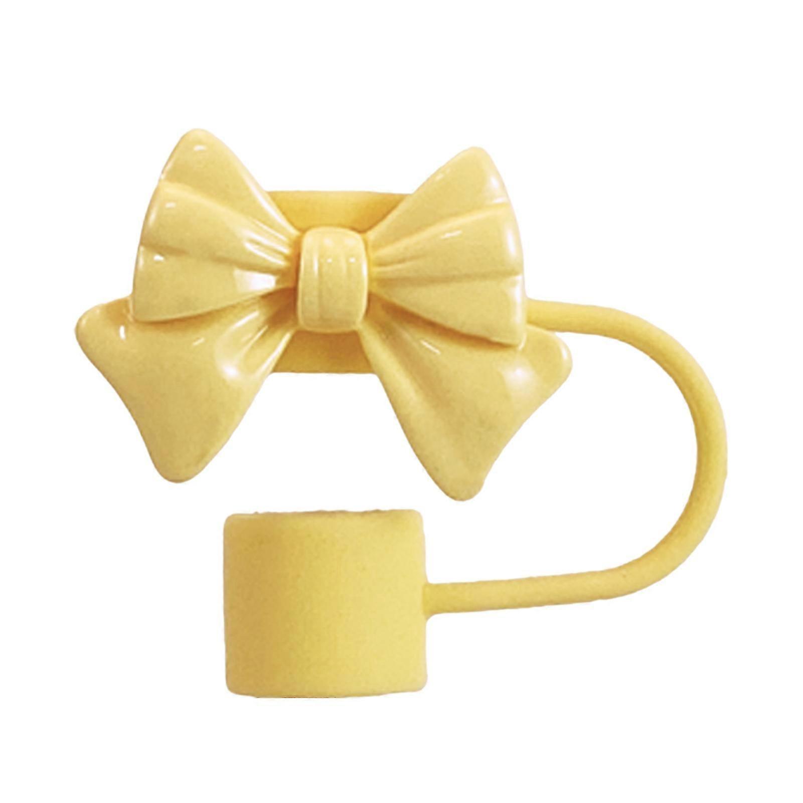 Silicone bow tie Straw Cap for Stanley Tumblers Reusable Tips Lid Protectors Dust-Free Cup Accessories 10mm Diameter