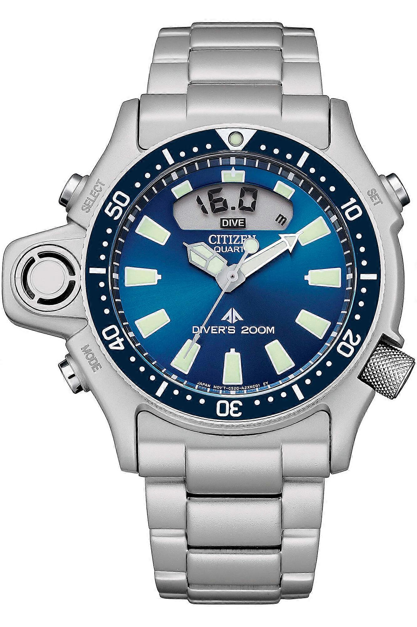 Citizen Promaster JP2000-67L - Stainless Steel Male Quartz Analogue-Digital Blue