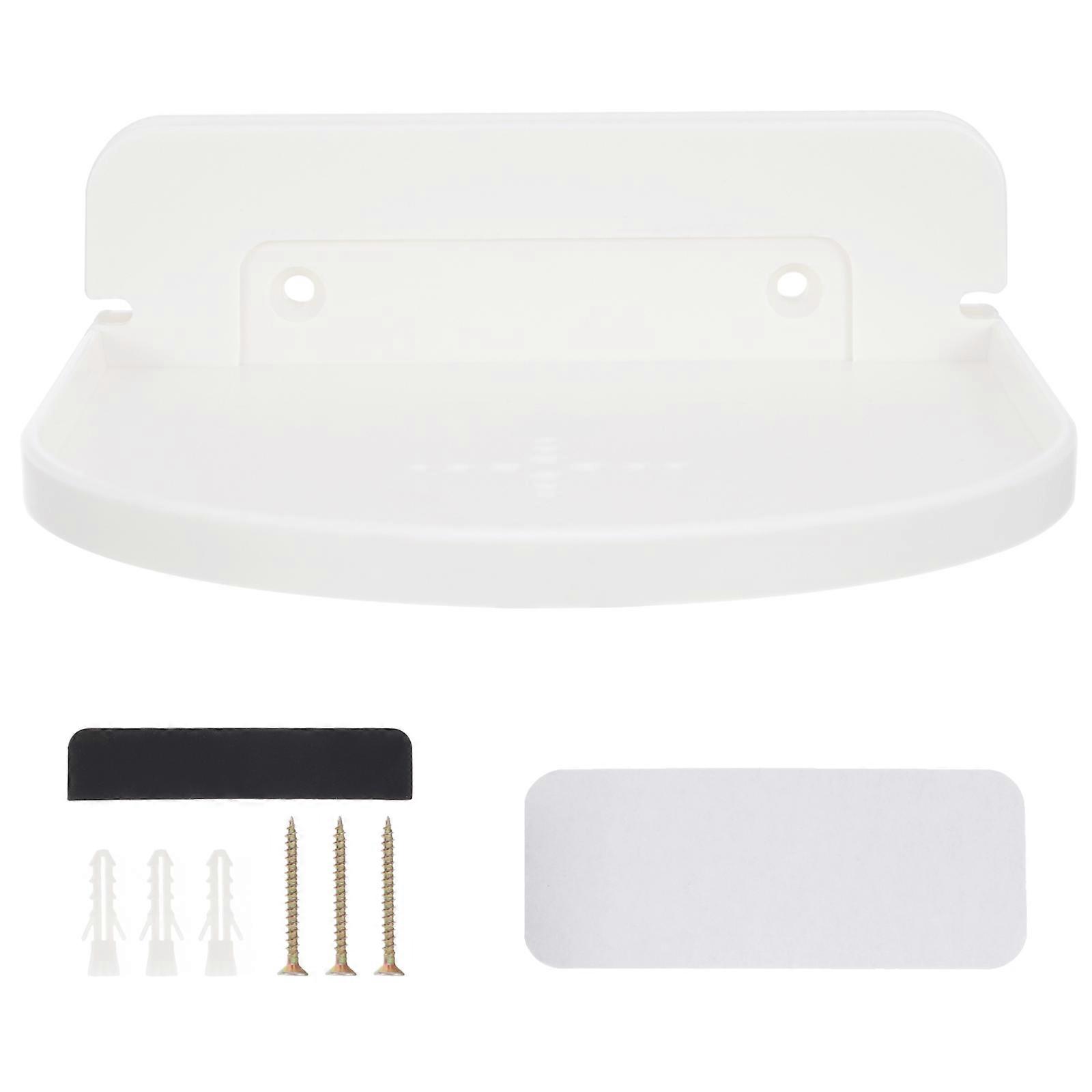 Wall Mount Speaker Bracket Plastic Accessory Bedside Table White 1Set