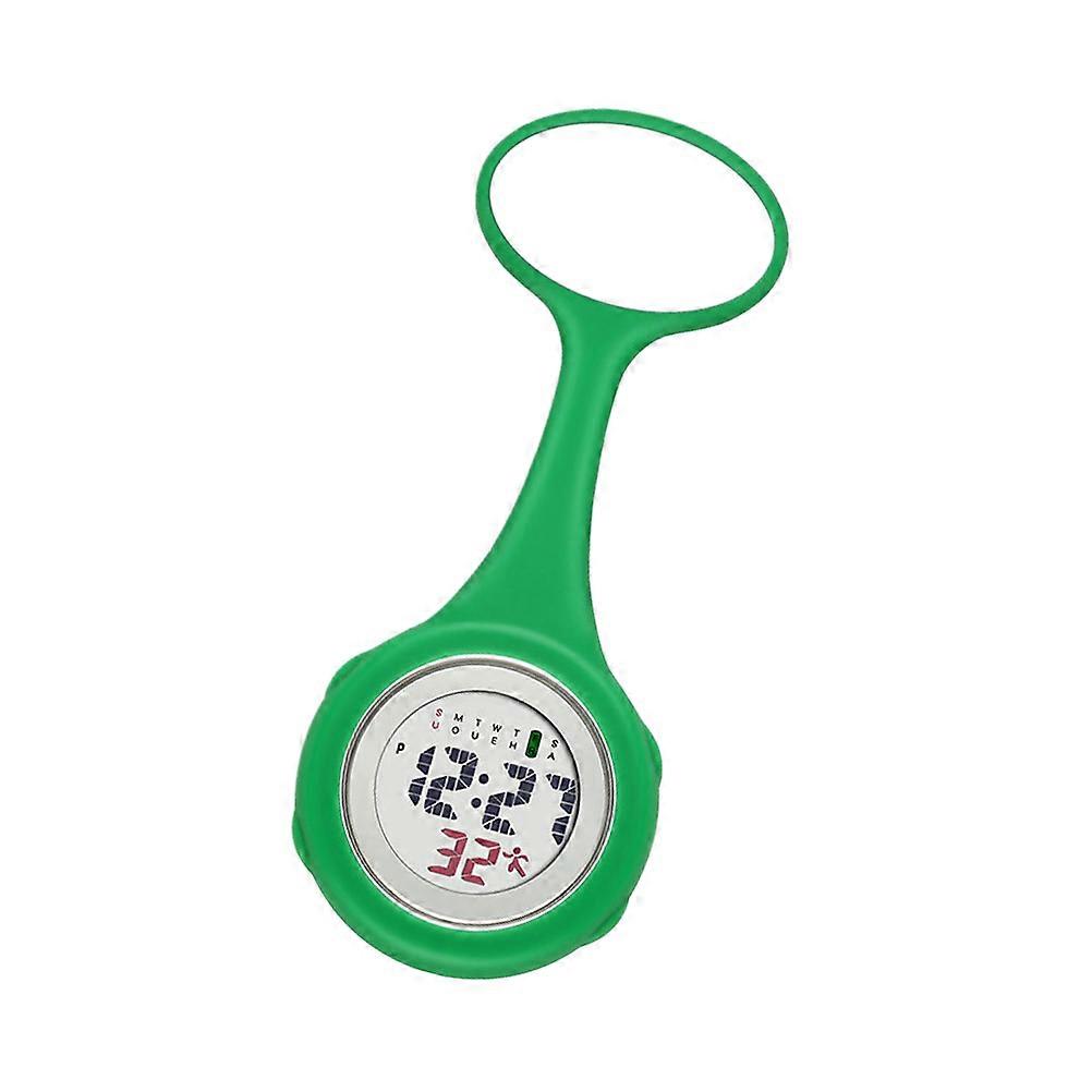 Practical Pocket Watch 2Pcs Fashion Nurse Watch For Doctors In Green With Simple Style And Time Display