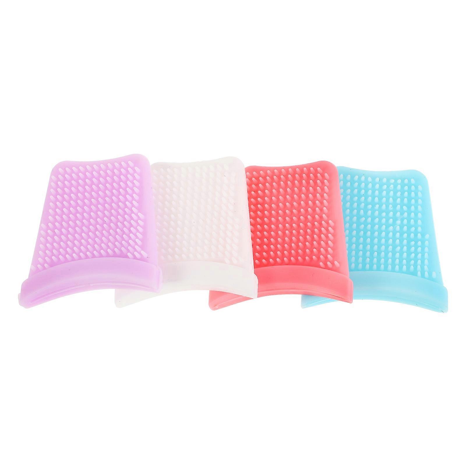 12 Pcs Flat Silicone Face Scrubber Dual-Head Mask Tool For Skincare Routine Portable Safe And Gentle Deep Cleaning