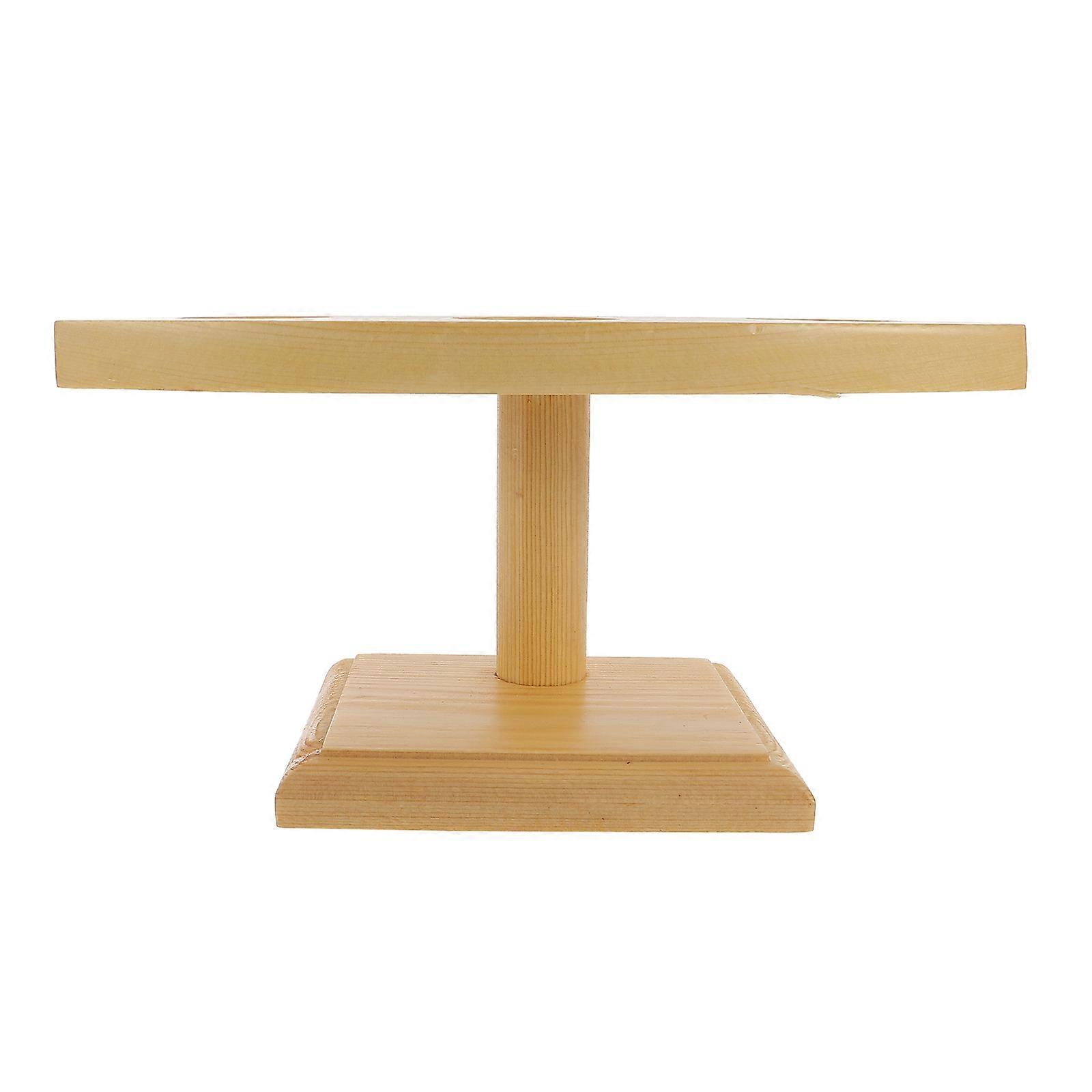 Restaurant Cone Holder Wooden Stand for Storage Use 5Pcs Ice Cream Cone Rack