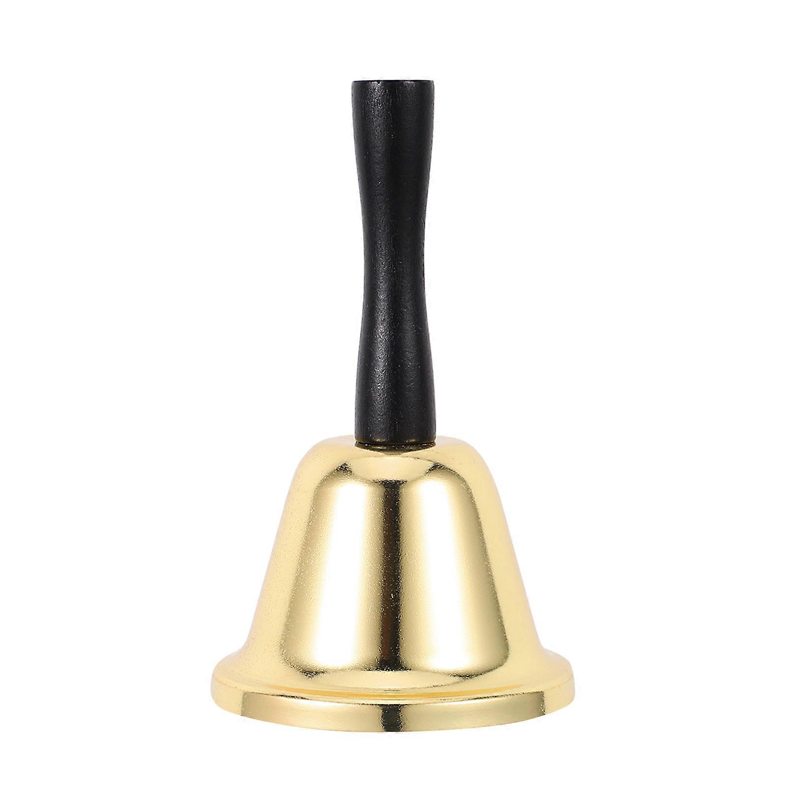 Classic Design Golden Hand Bell Stainless Steel Loud Call Bell Decorative Use 3Pcs For Classroom Events Management