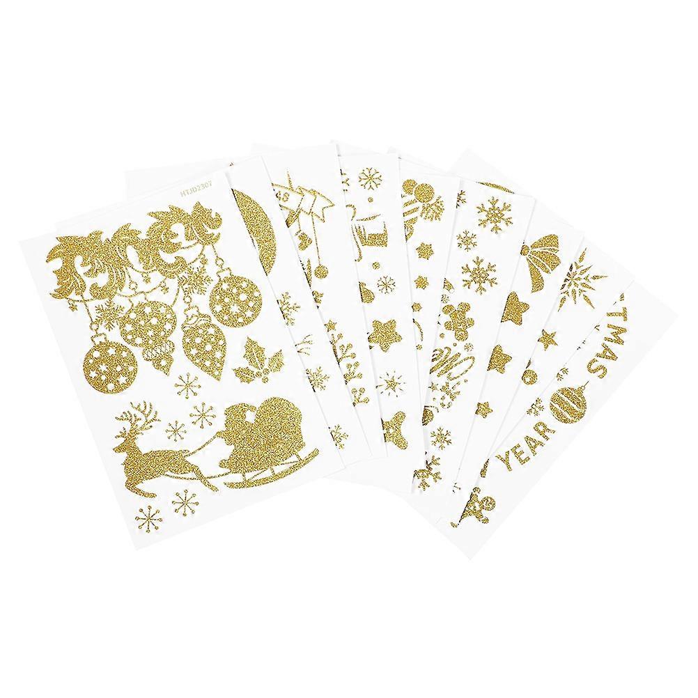 Christmas Wall Decor Stickers 18 Sheets Rectangular Shape Ideal For Parties And Festivals