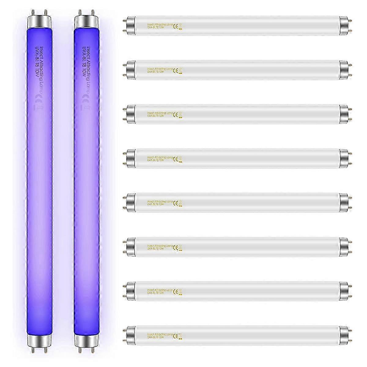 10 Pack Bug Zapper Replacement Light Bulbs 10W for 20W Indoor Bug Zapper, BL T8 F10W 13Inch Light T