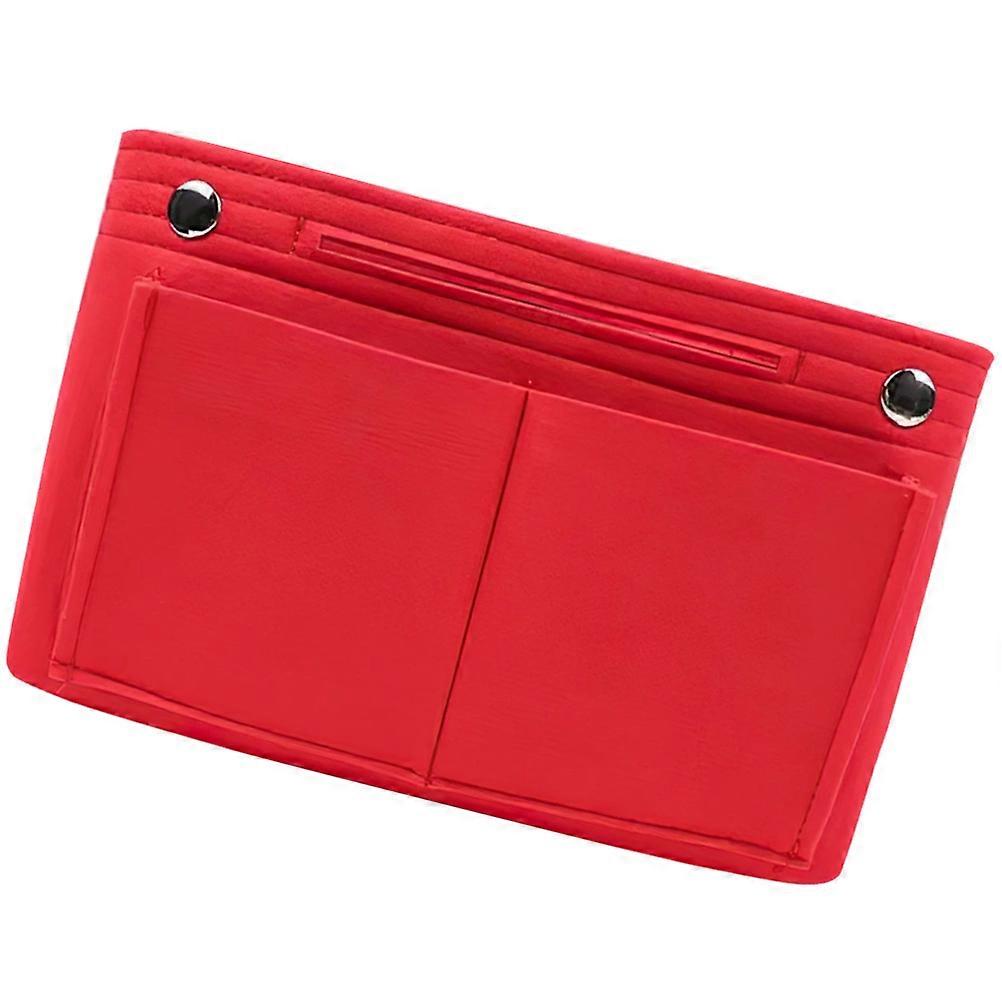 Red Felt Bag Organizer for Storage Use 5Pcs Durable Tote Organizer Insert