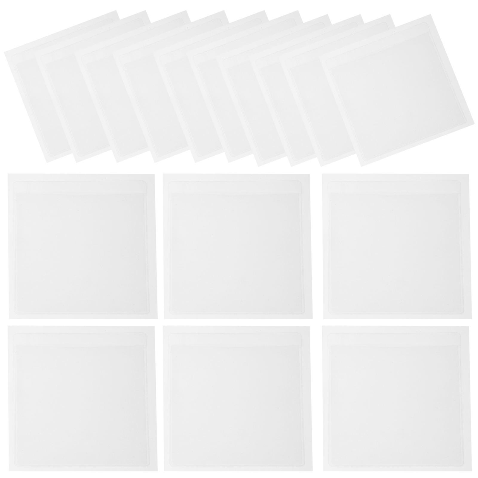 PVC Self-Adhesive Index Card Pockets Adhesive Label Pockets 20Pcs Set