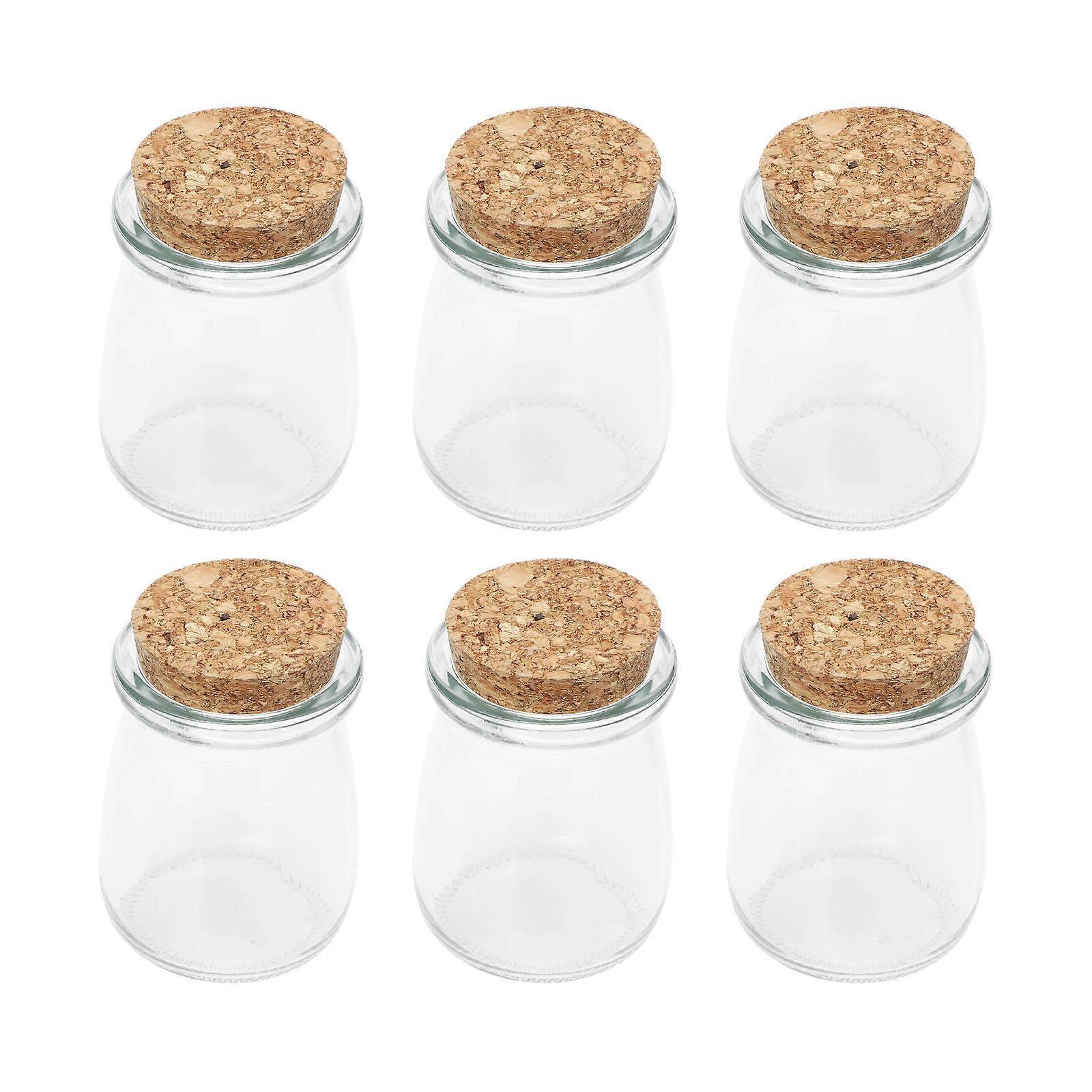 Practical Pudding Holders 36Pcs Dust-Proof Glass Bottles For Home Use With Cylindrical Shape Easy To Store