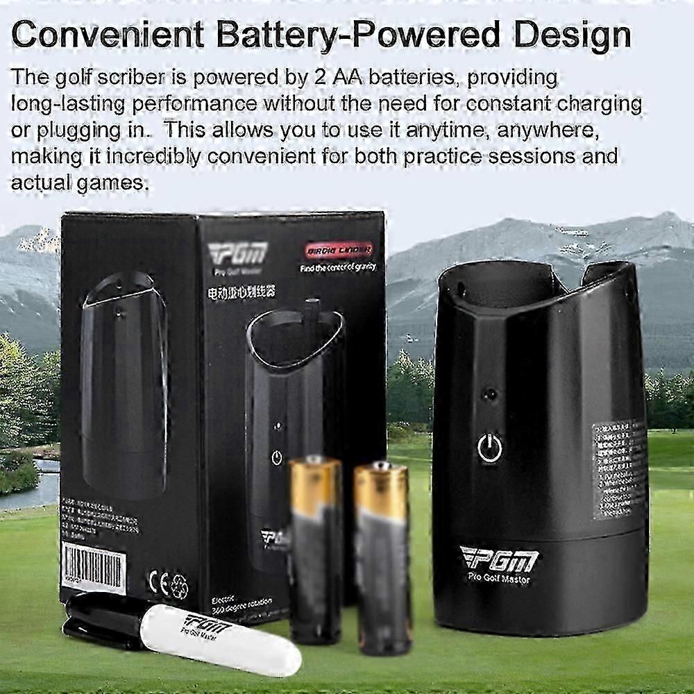 PGM الجولف الكهربائية الكاتب الكرة محاذاة خط وضع علامات أداة الجاذبية خط التوزيع مكتشف مع 1 قلم لمعدات الجولف