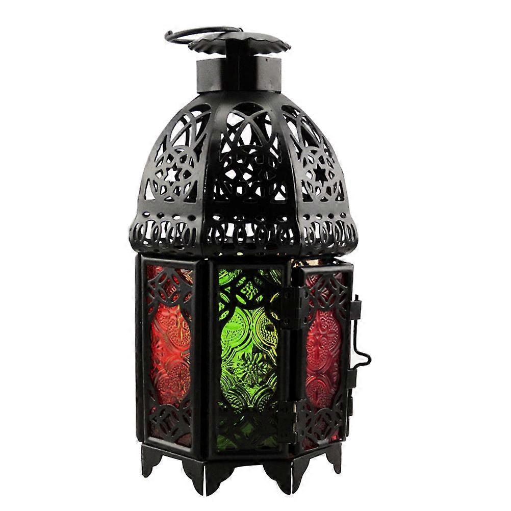 Candle Holder Lantern Hanging for Decoration 2Pcs Moroccan Style Iron