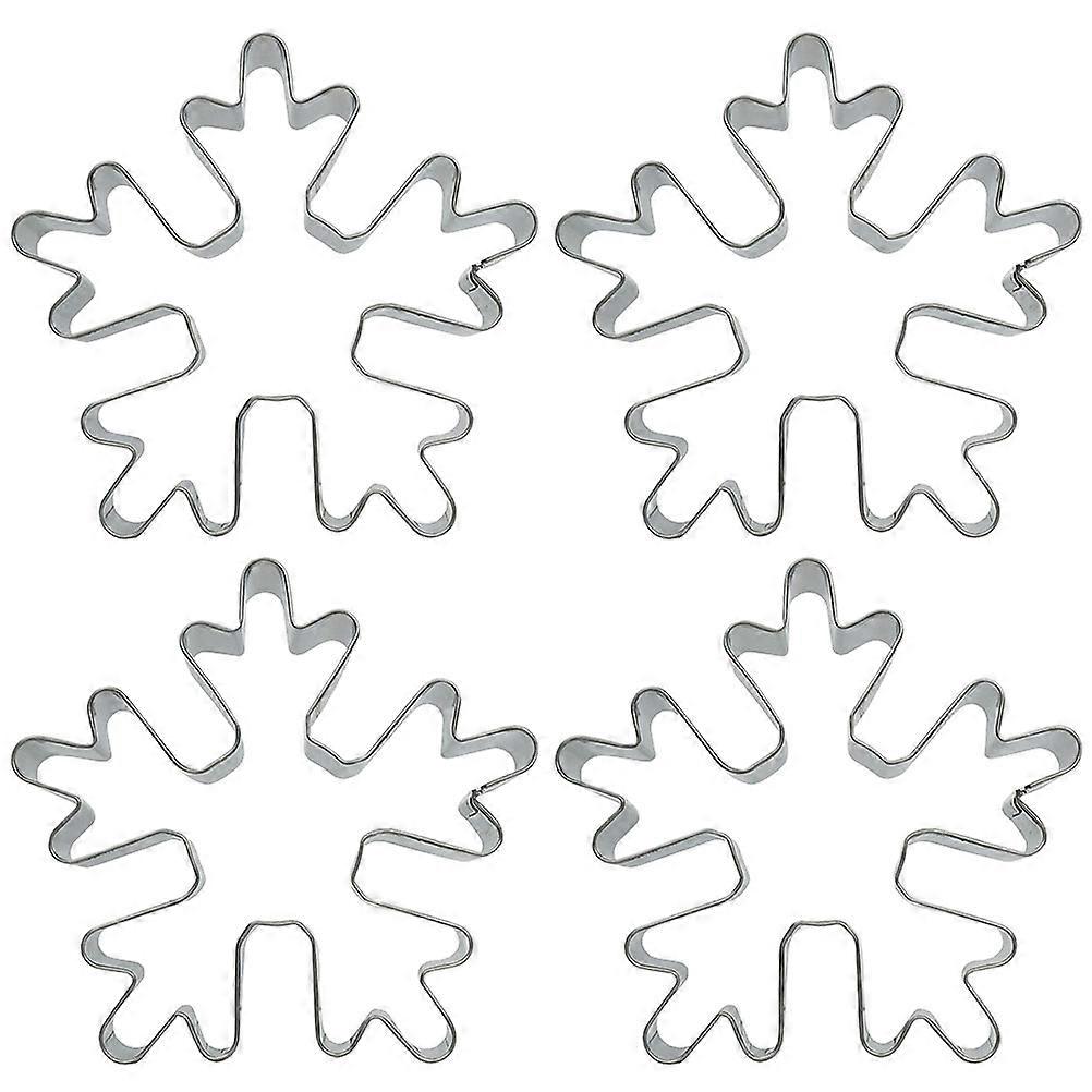 Baking Mold Snowflake Shape for Baking Use 8Pcs Silver Cookie Accessories