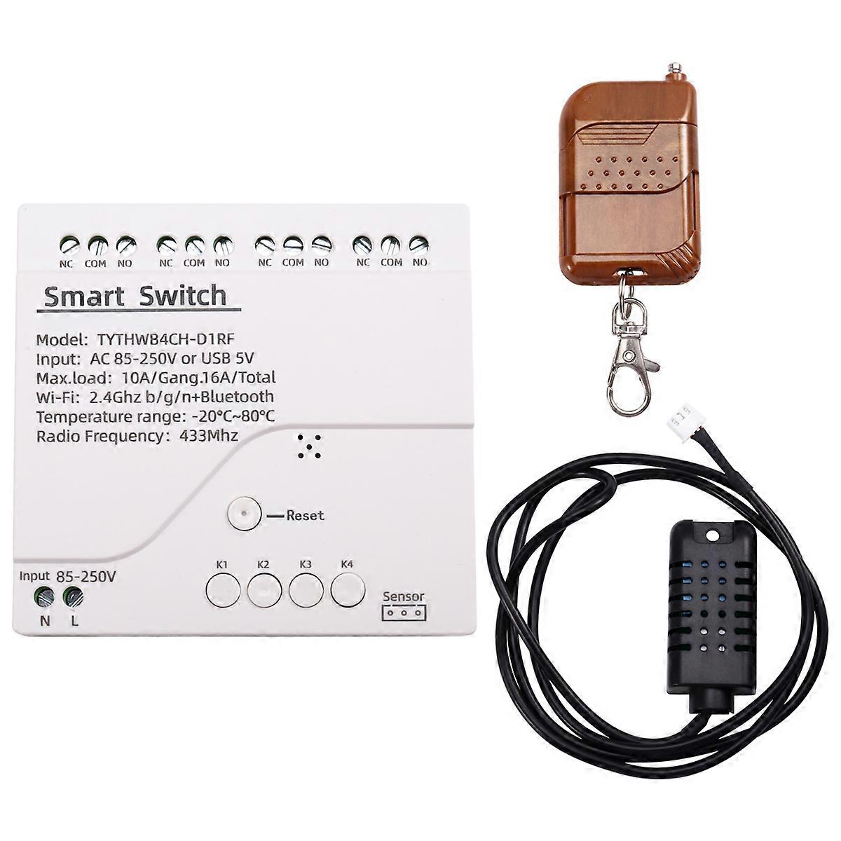Temperature Humidity Sensor Monitor Switch with Remote Controller