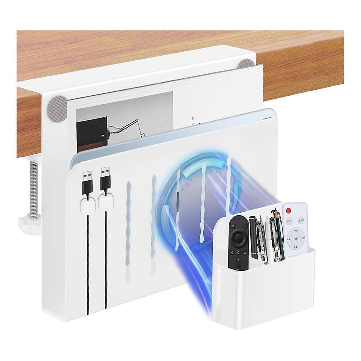 Desk Side Storage,No Drill Under Desk Cable Management Tray,B