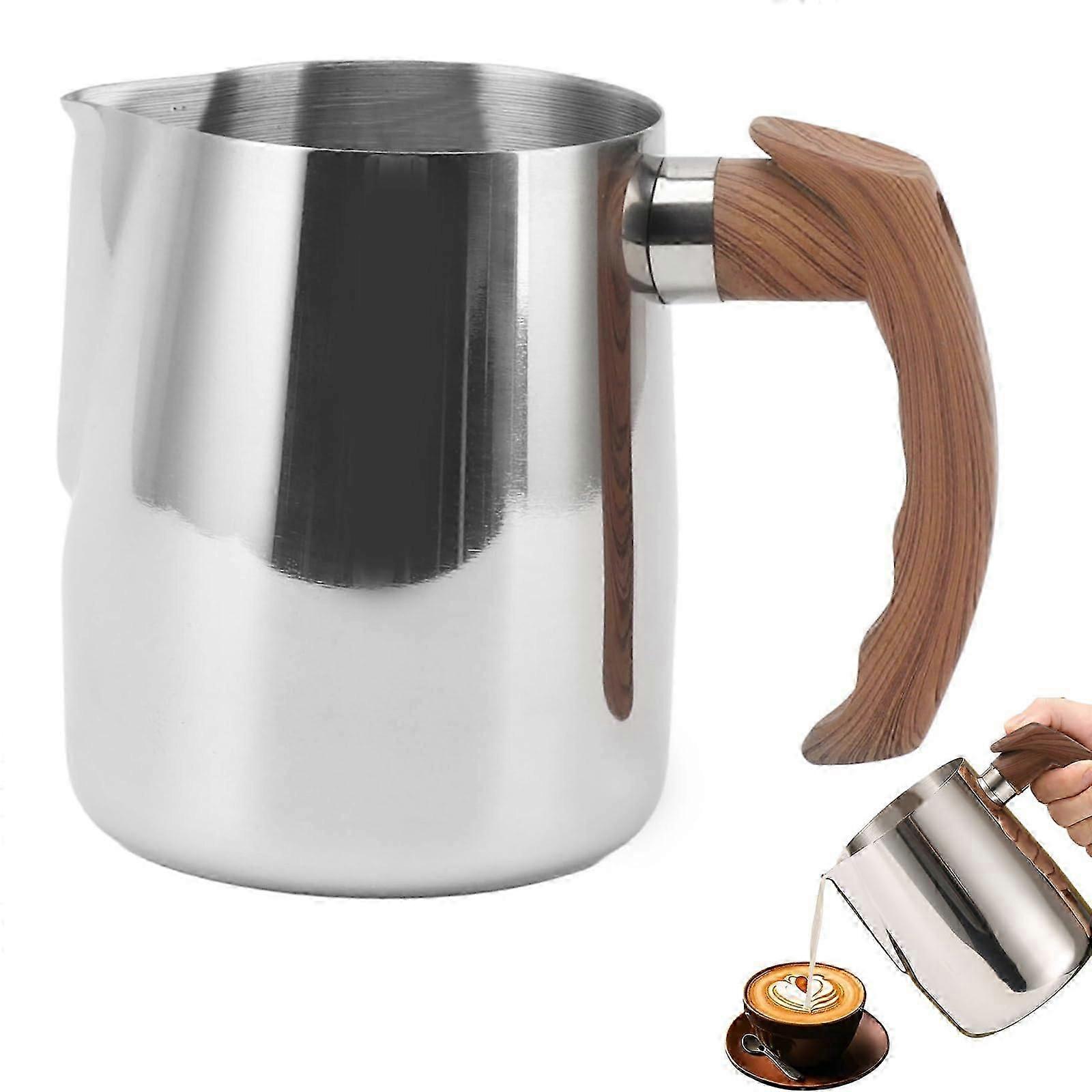 Stainless Steel Milk Frosting Pitcher for Cappuccino Latte Art 1000ml