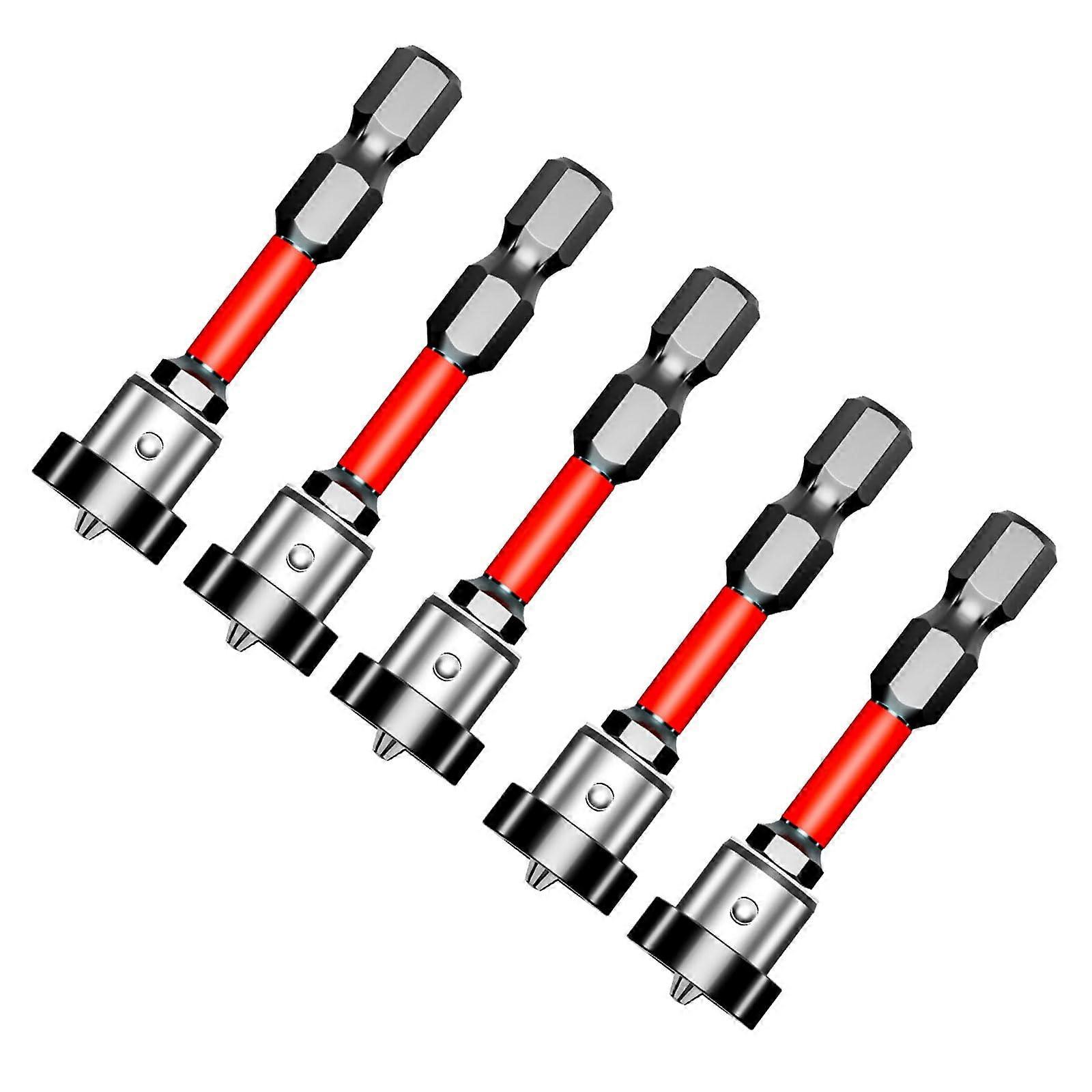 Positioning Screwdriver Bits Set 5 Pcs Antislip Drywall Screw Setter Hex Shank Positioning Bit